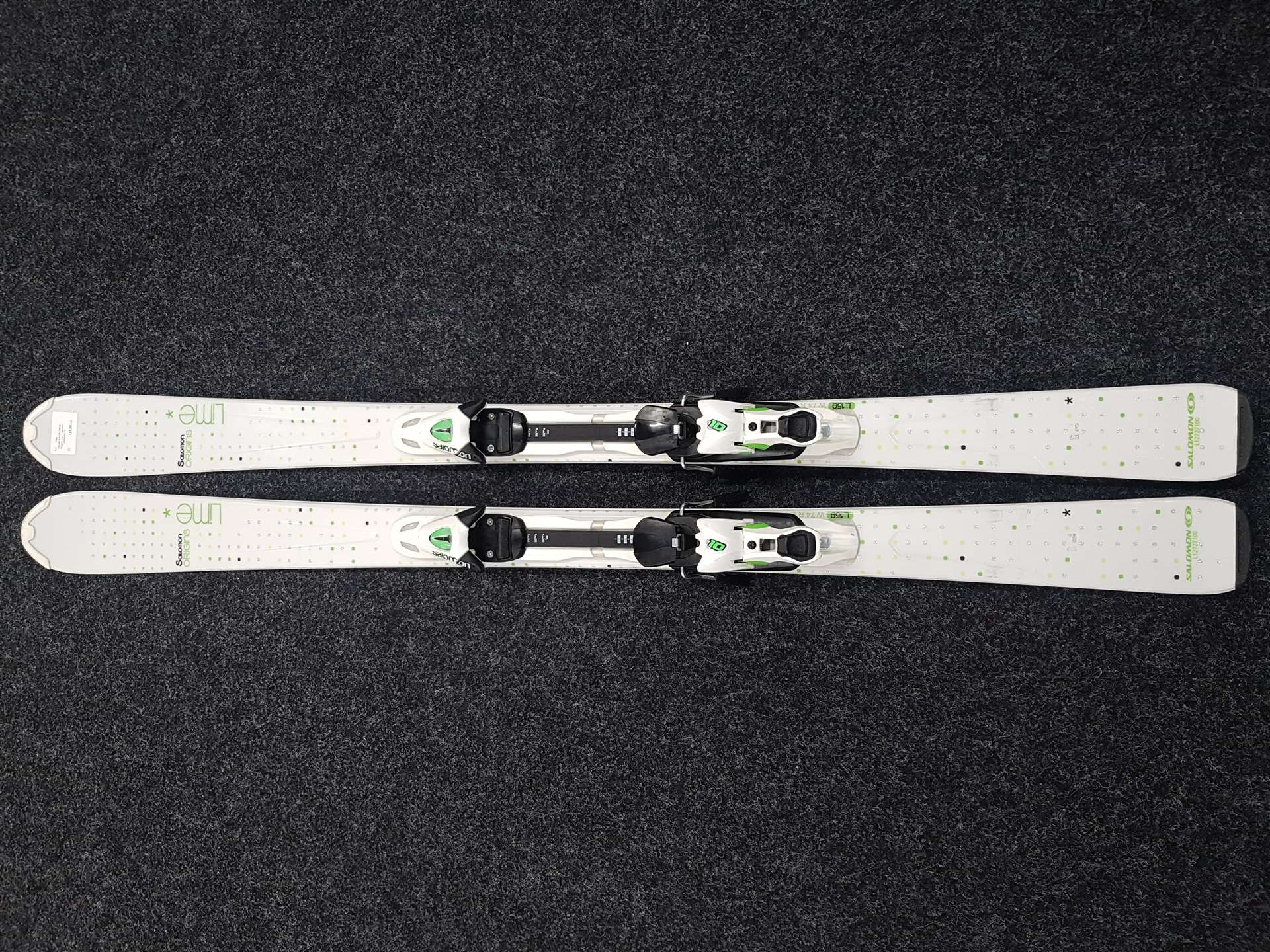 Sci usati SALOMON Origins Lime + attacchi Salomon L10