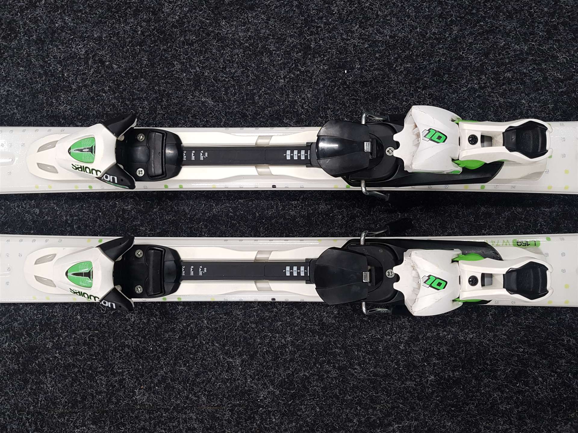 Sci usati SALOMON Origins Lime + attacchi Salomon L10