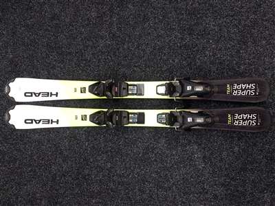 Použité dětské lyže HEAD Supershape Team + vázání Tyrolia JRS 4.5 CA
