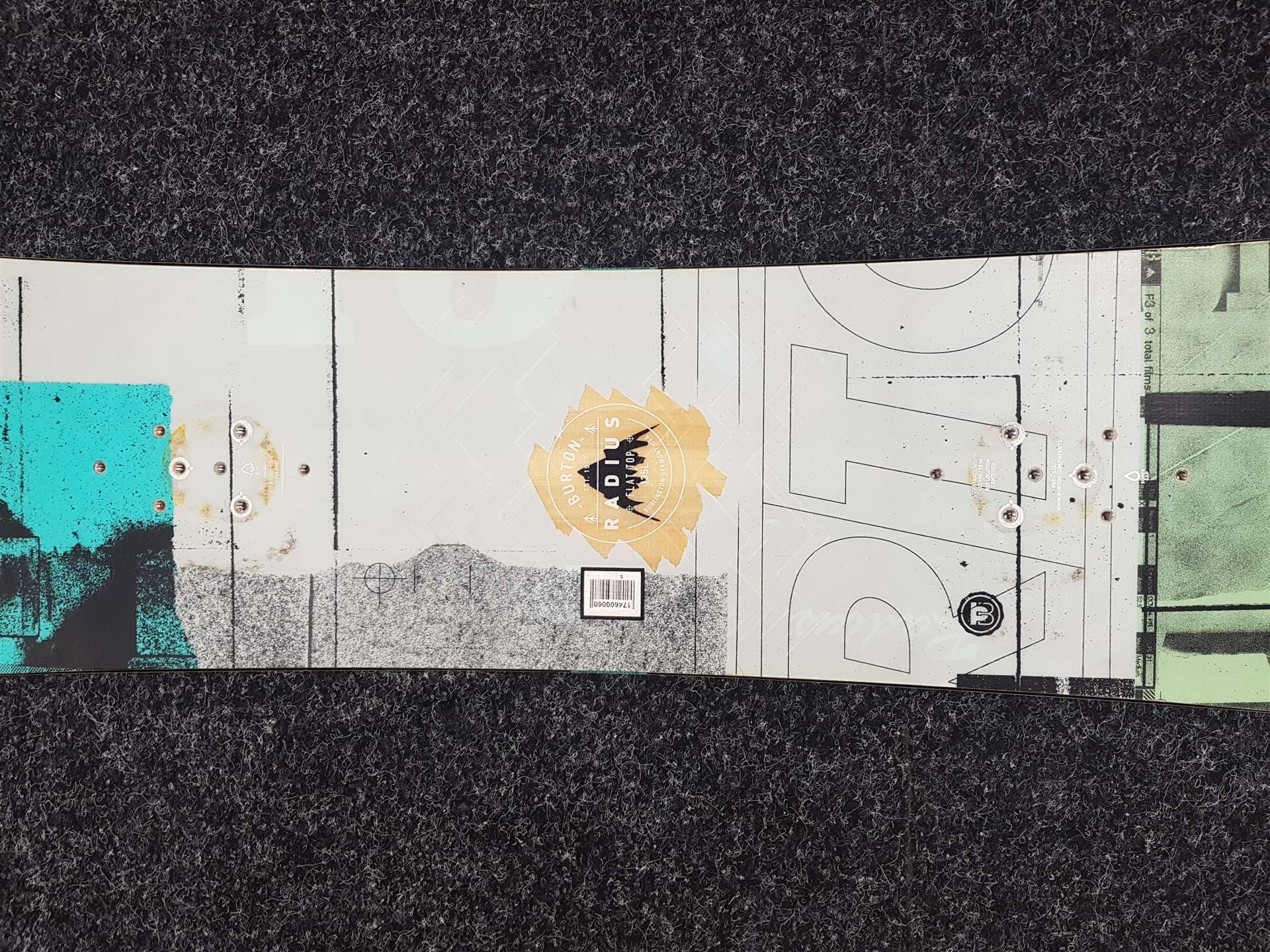 Placă de snowboard BURTON Radius Flat Top 135L folosită