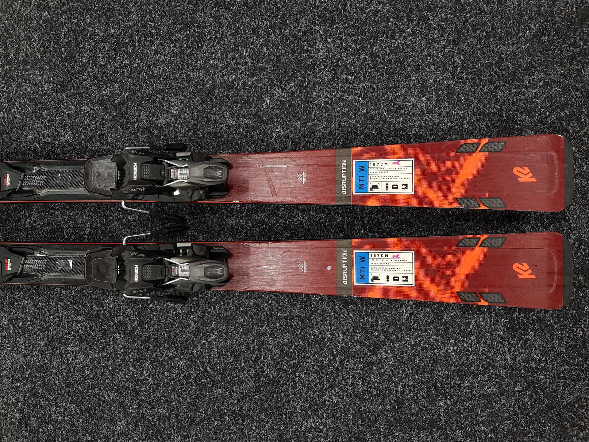 Skis K2 Disruption MTi W d'occasion + fixations Marker ERC 11.0 TCx
