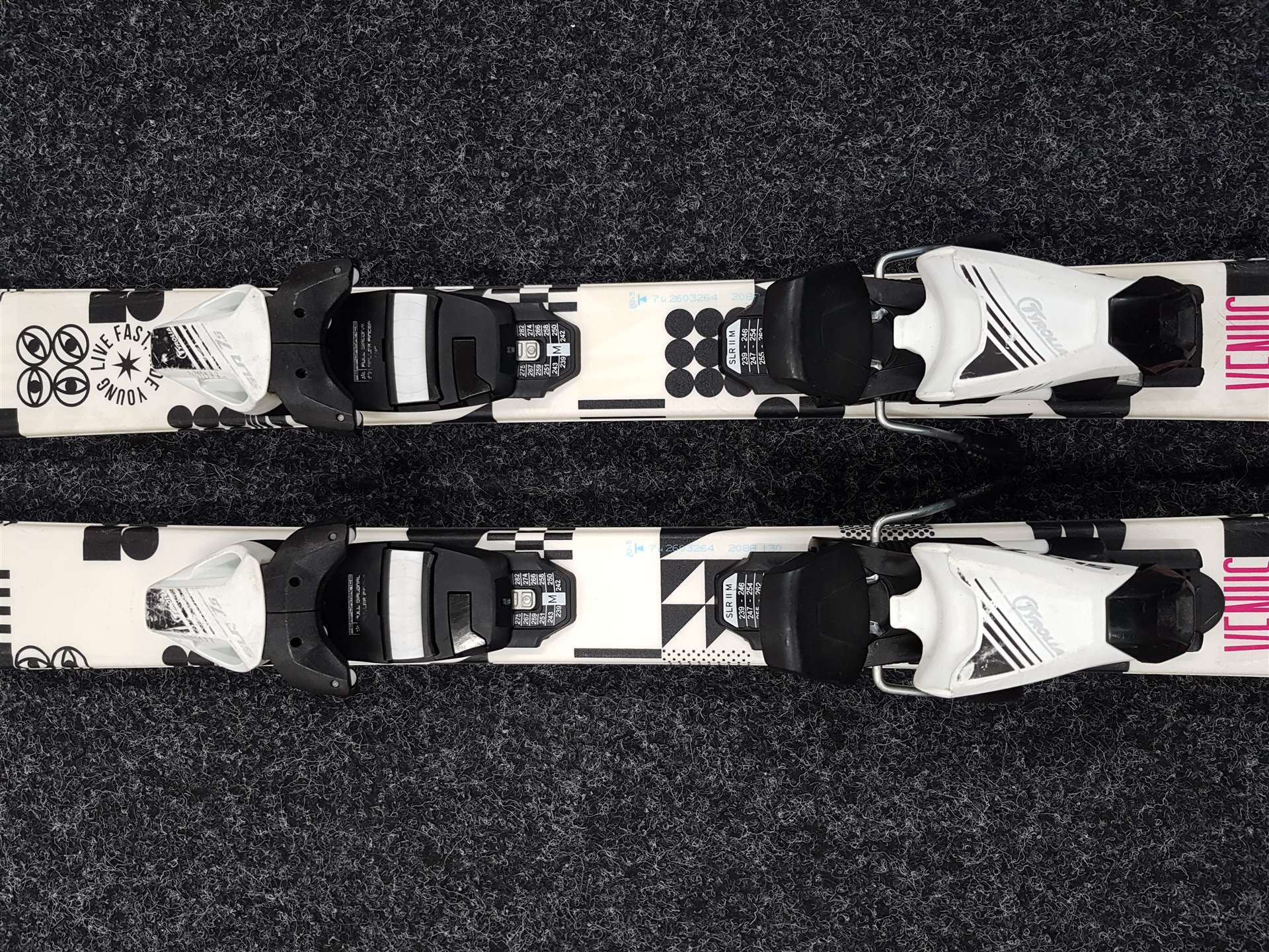 Použité dětské lyže SPORTEN Venus + vázání Tyrolia SLR 7.5