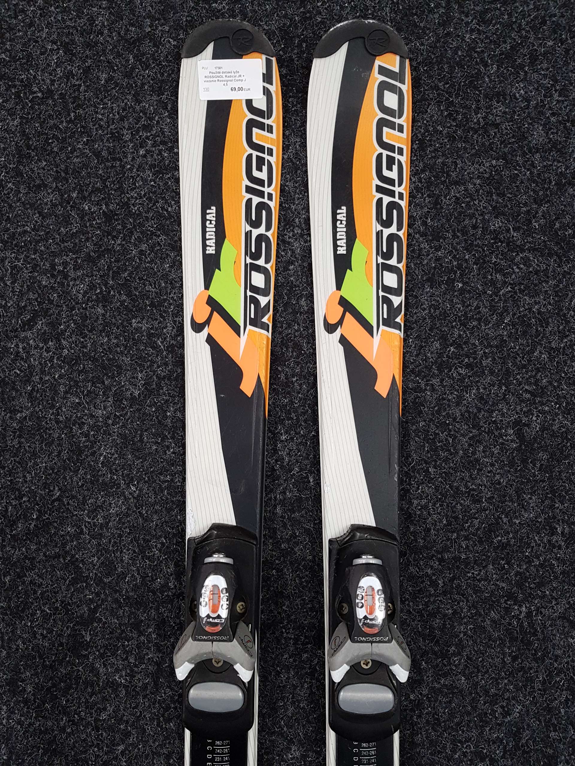Skis enfant d'occasion ROSSIGNOL Radical JR + fixations Rossignol Comp J 4.5