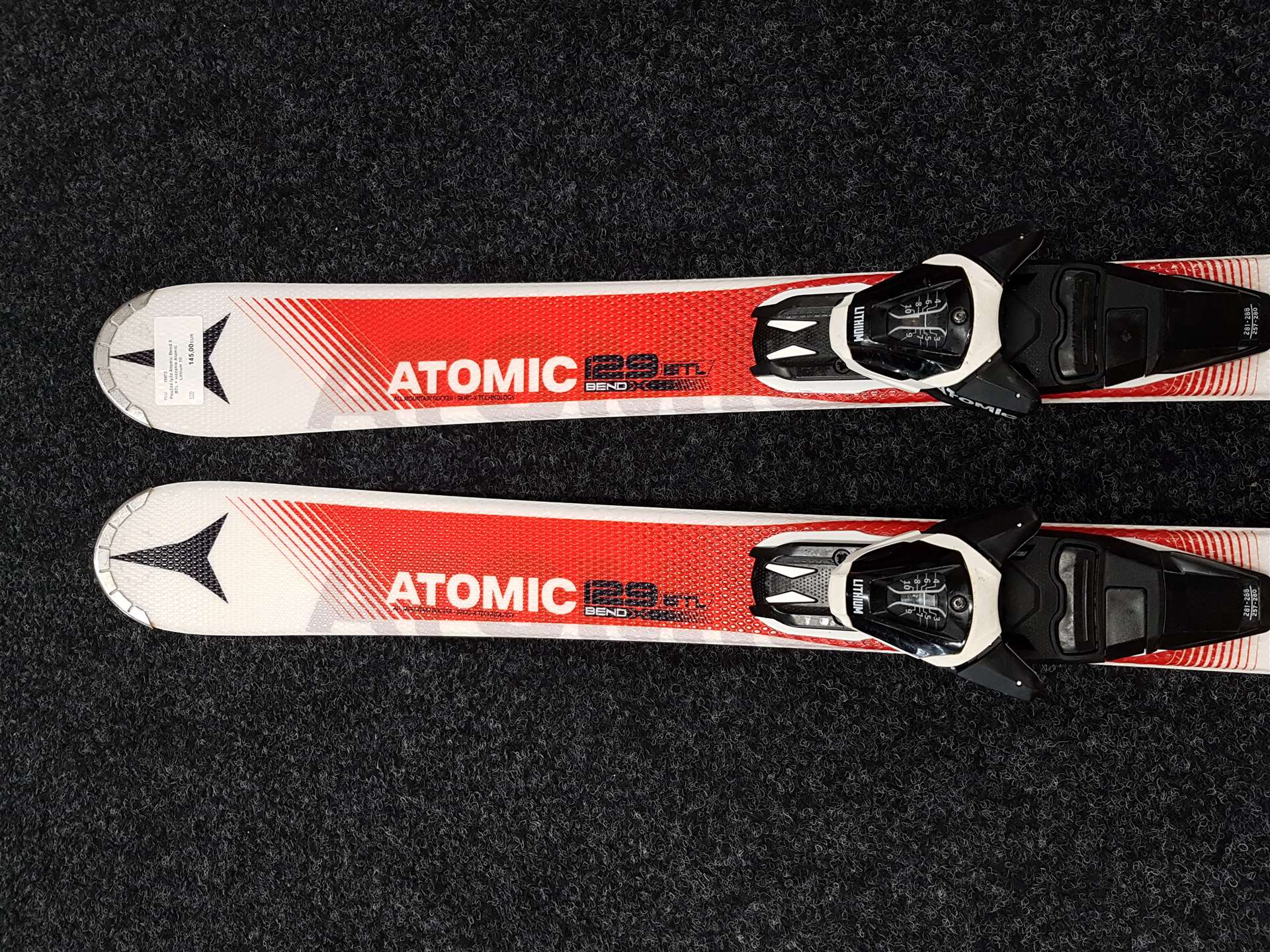 Skis Atomic Bend X BTL d'occasion + fixations Atomic Lithium 10