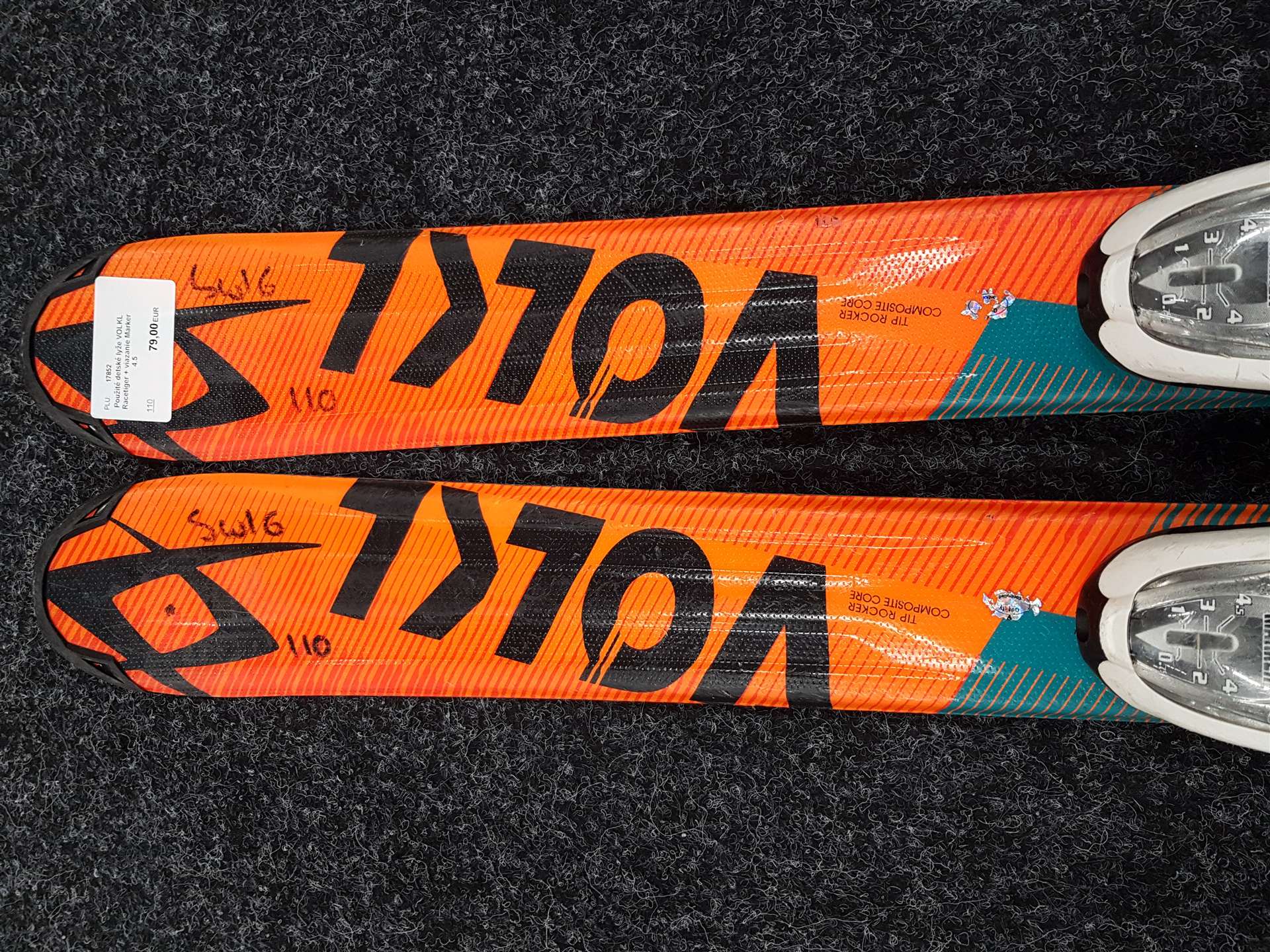 Skis enfant d'occasion VOLKL Racetiger + fixations Marker 4.5