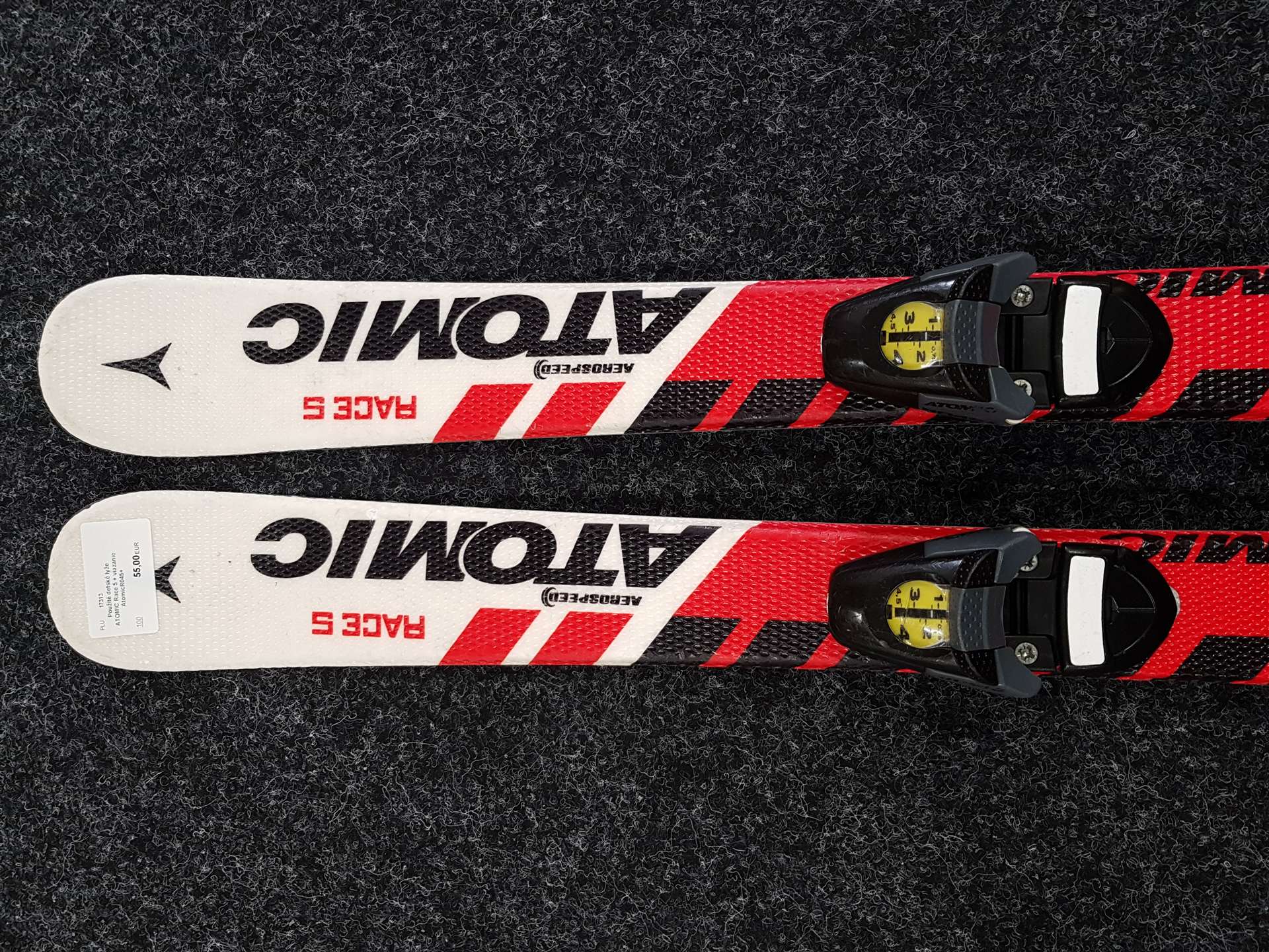 Skis enfant d'occasion ATOMIC Race 5 + fixations AtomicR045+