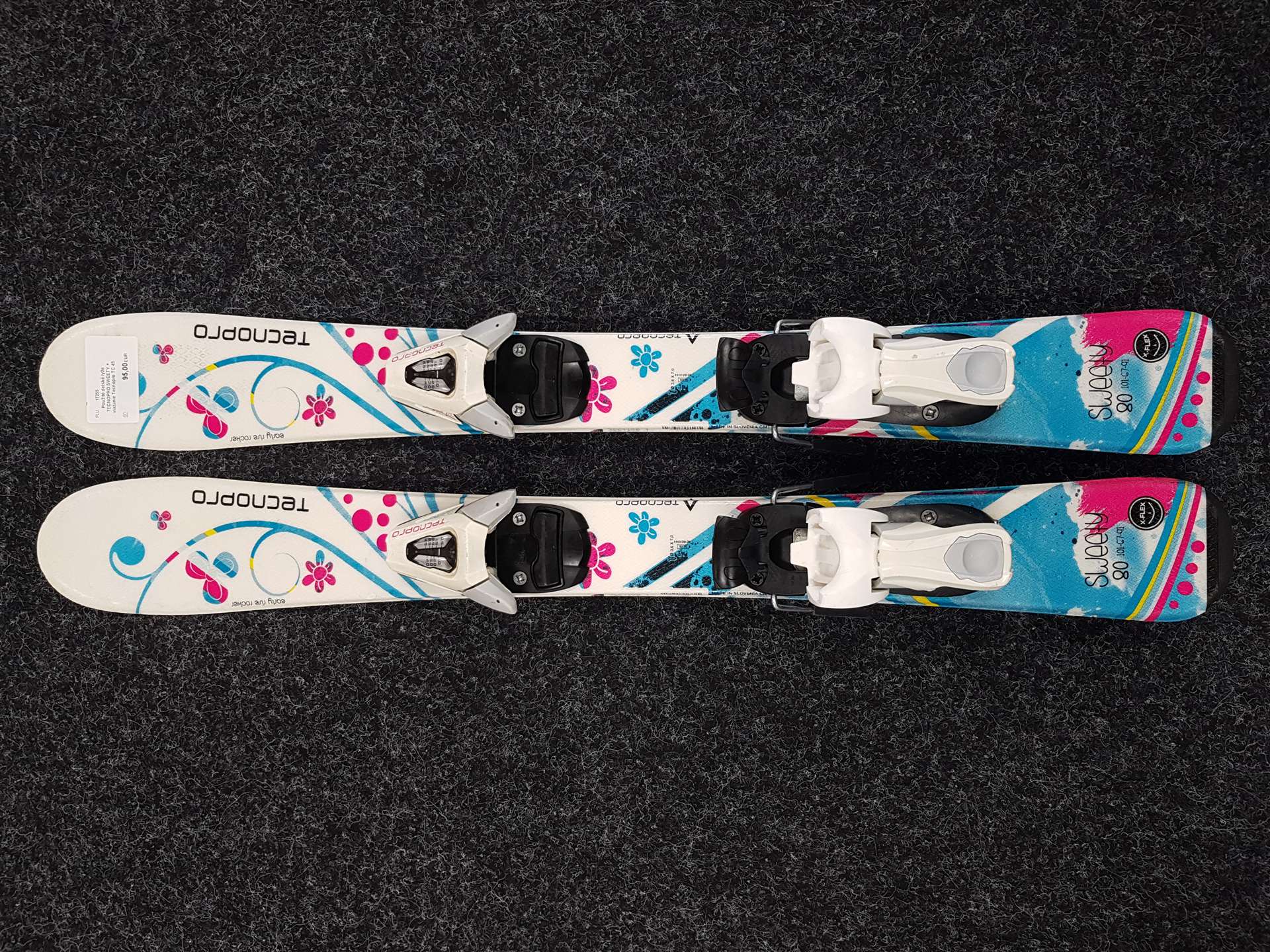 Gebrauchte Kinderski TECNOPRO SWEETY + Bindungen Tecnopro TC 45