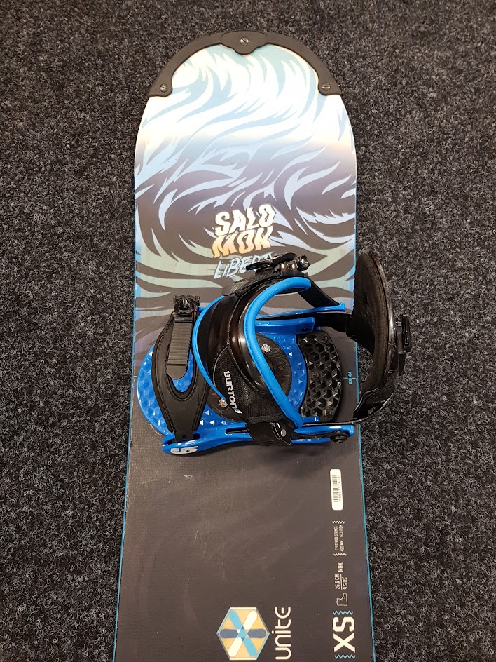 Snowboard SALOMON Liberty d'occasion + fixations Burton taille S