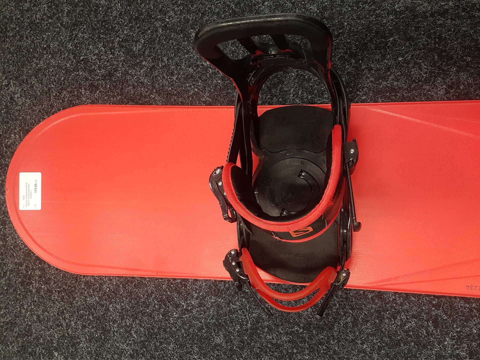 Snowboard NIDUS rosso usato + attacchi Salomon taglia L