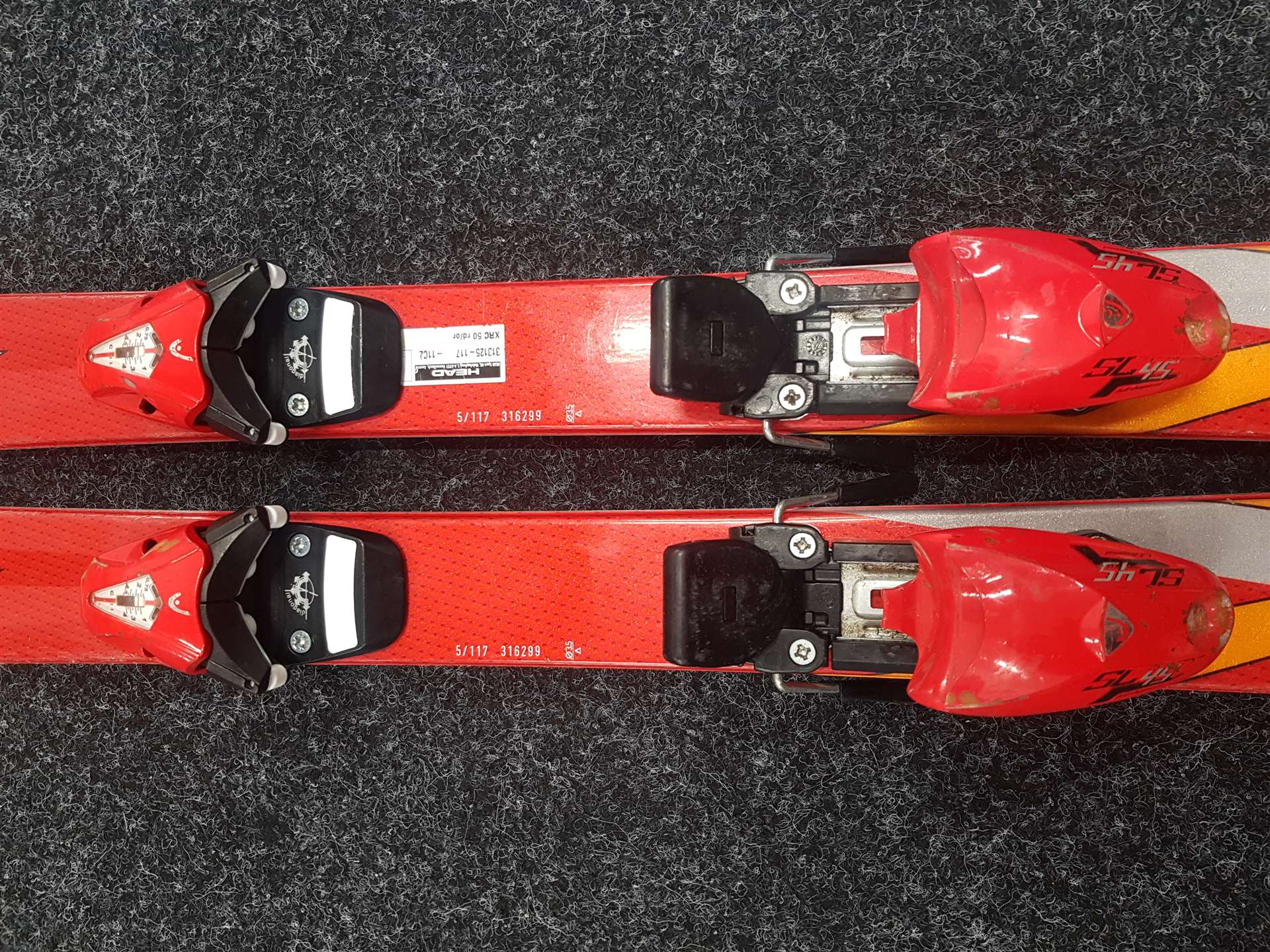 Gebrauchte Kinderski HEAD X RC 50 + Bindungen Head SL 4.5