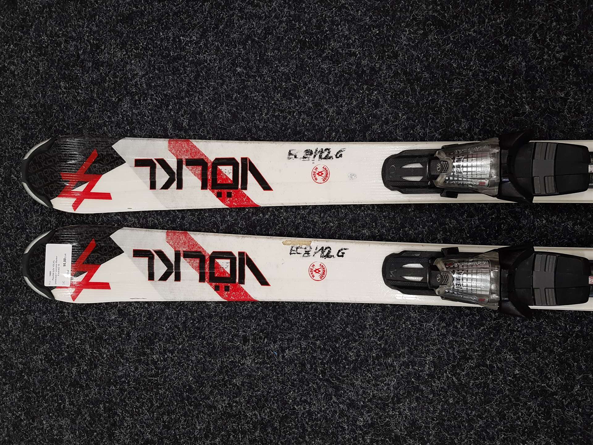 Gebrauchte VOLKL Unlimited Ski + Marker Fastrak2 Bindungen 10