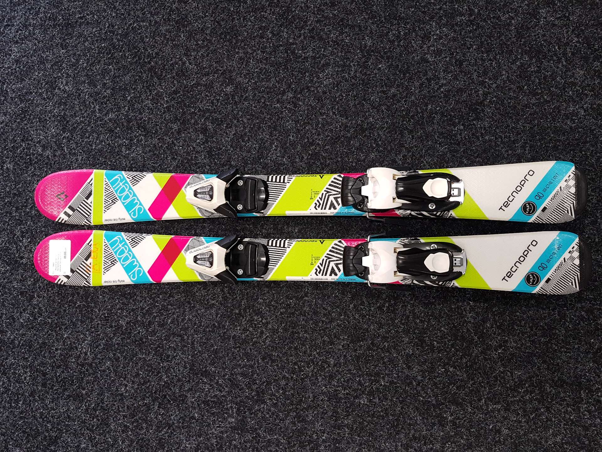 Gebrauchte Kinderski TECNOPRO Sweety + Bindungen Tecnopro TC45