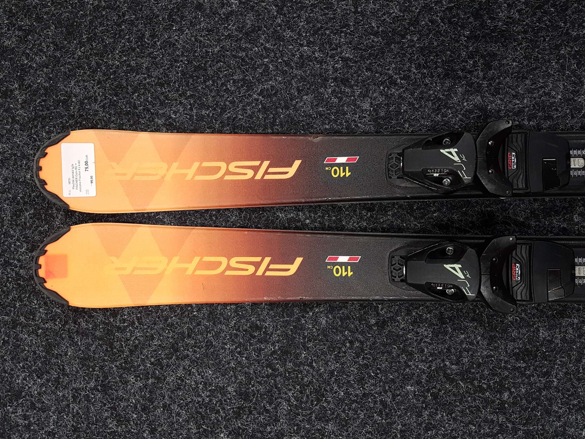 Gebrauchte Kinderski FISCHER Curv RC + Bindungen Fischer FJ 4 AC