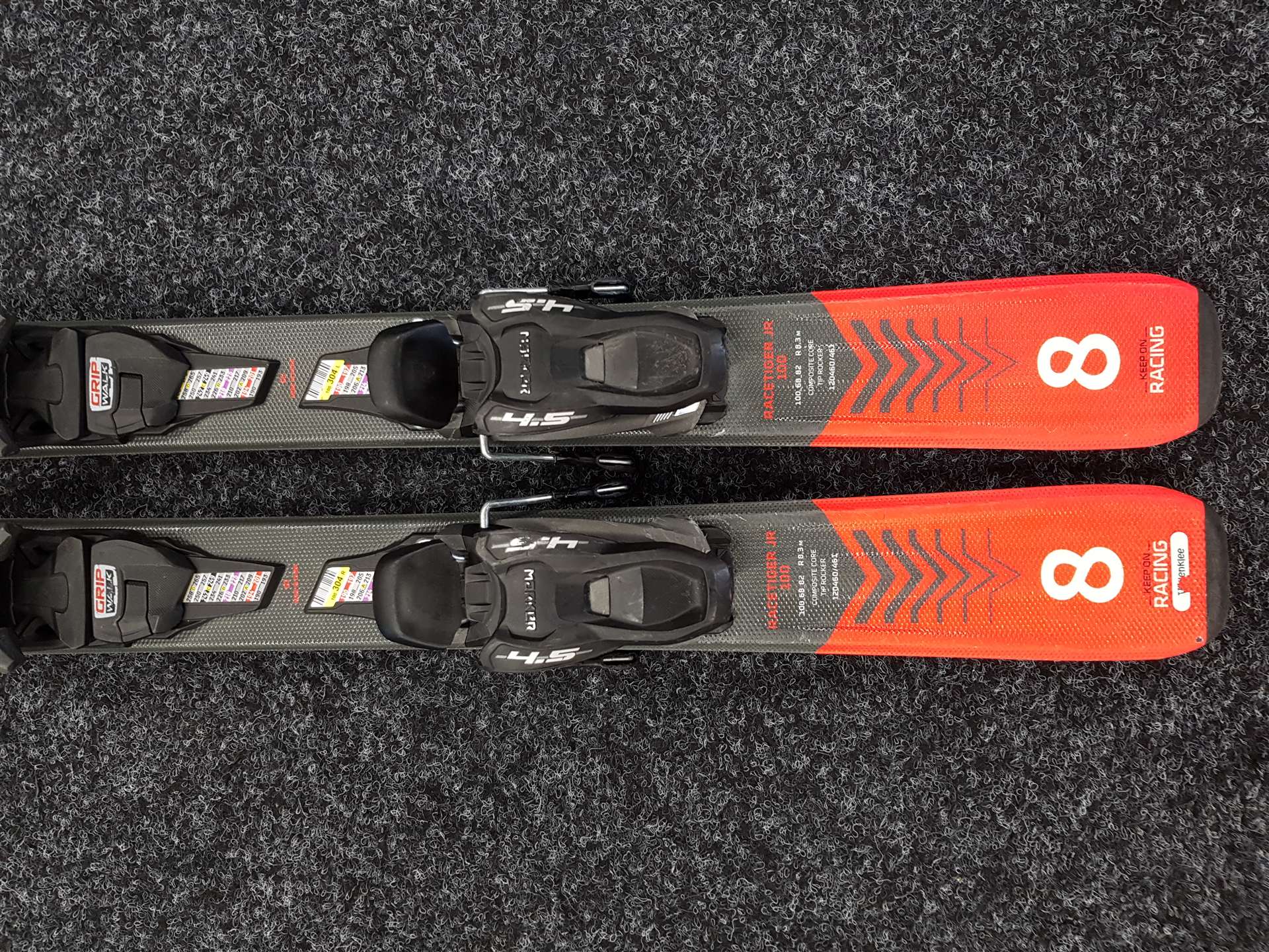 Használt gyermek síléc VOLKL Racetiger JR + kötés Marker 4.5