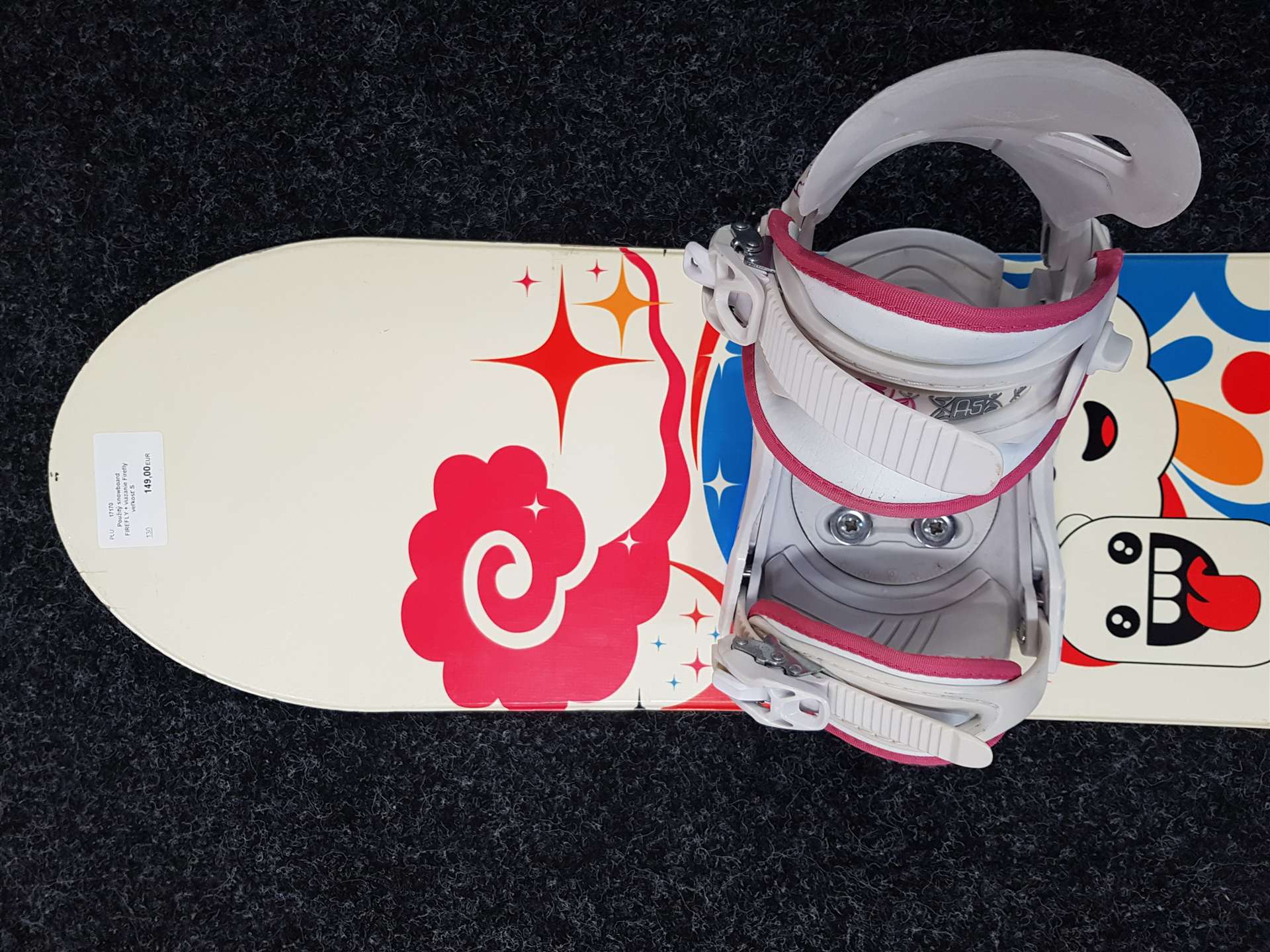 Snowboard FIREFLY folosit + legături Firefly mărimea S