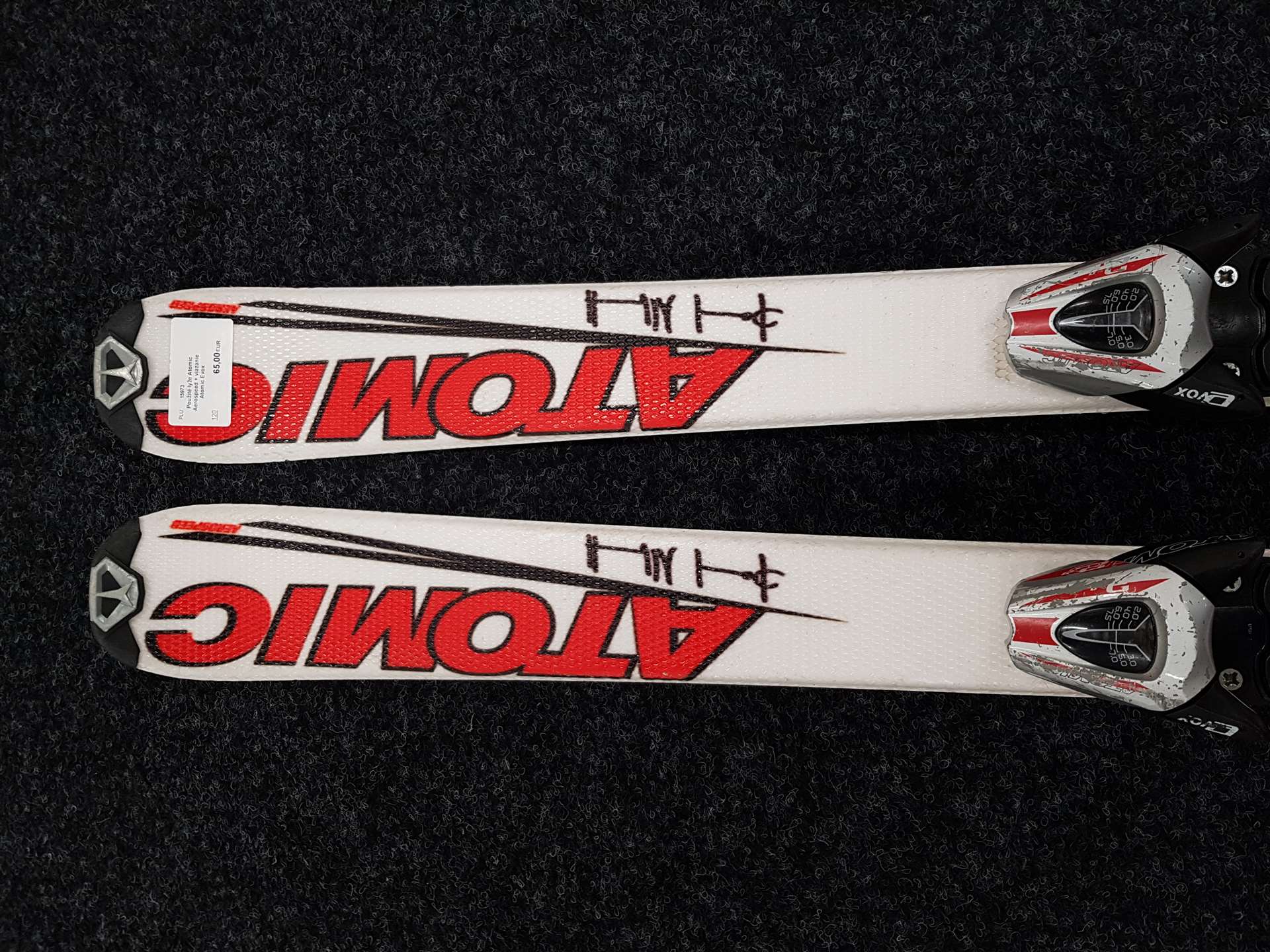 Skis Atomic Aerospeed d'occasion + fixations Atomic Evox