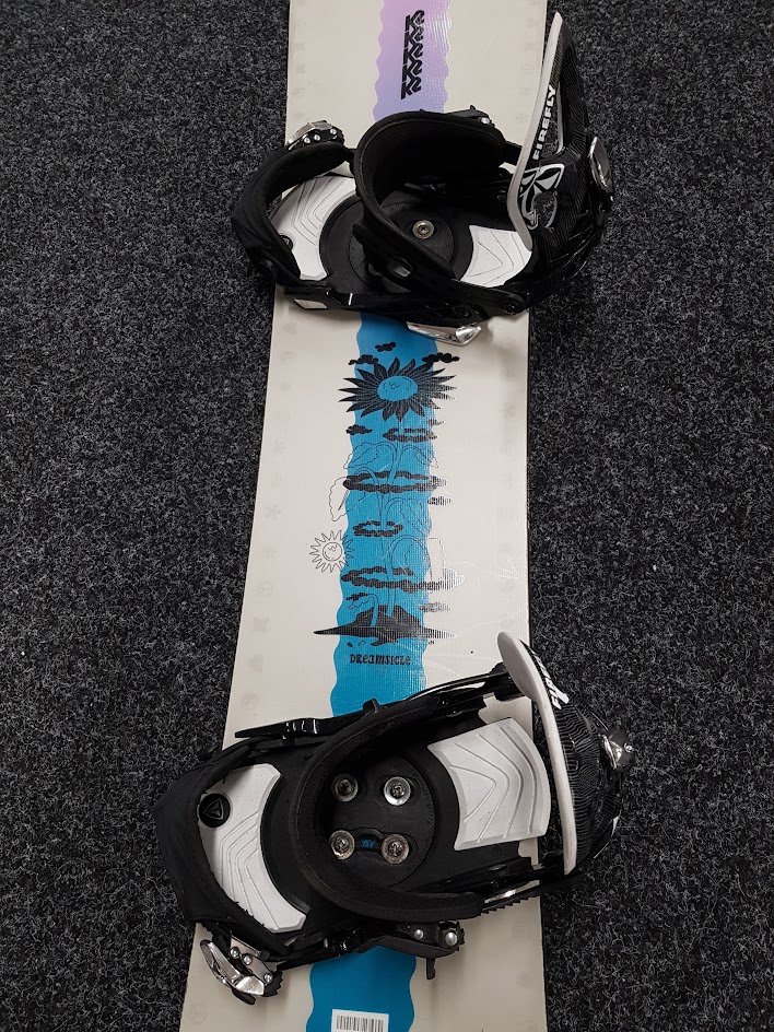 Gebrauchtes K2 Dreamsicle Snowboard + Firefly Bindungen Größe M