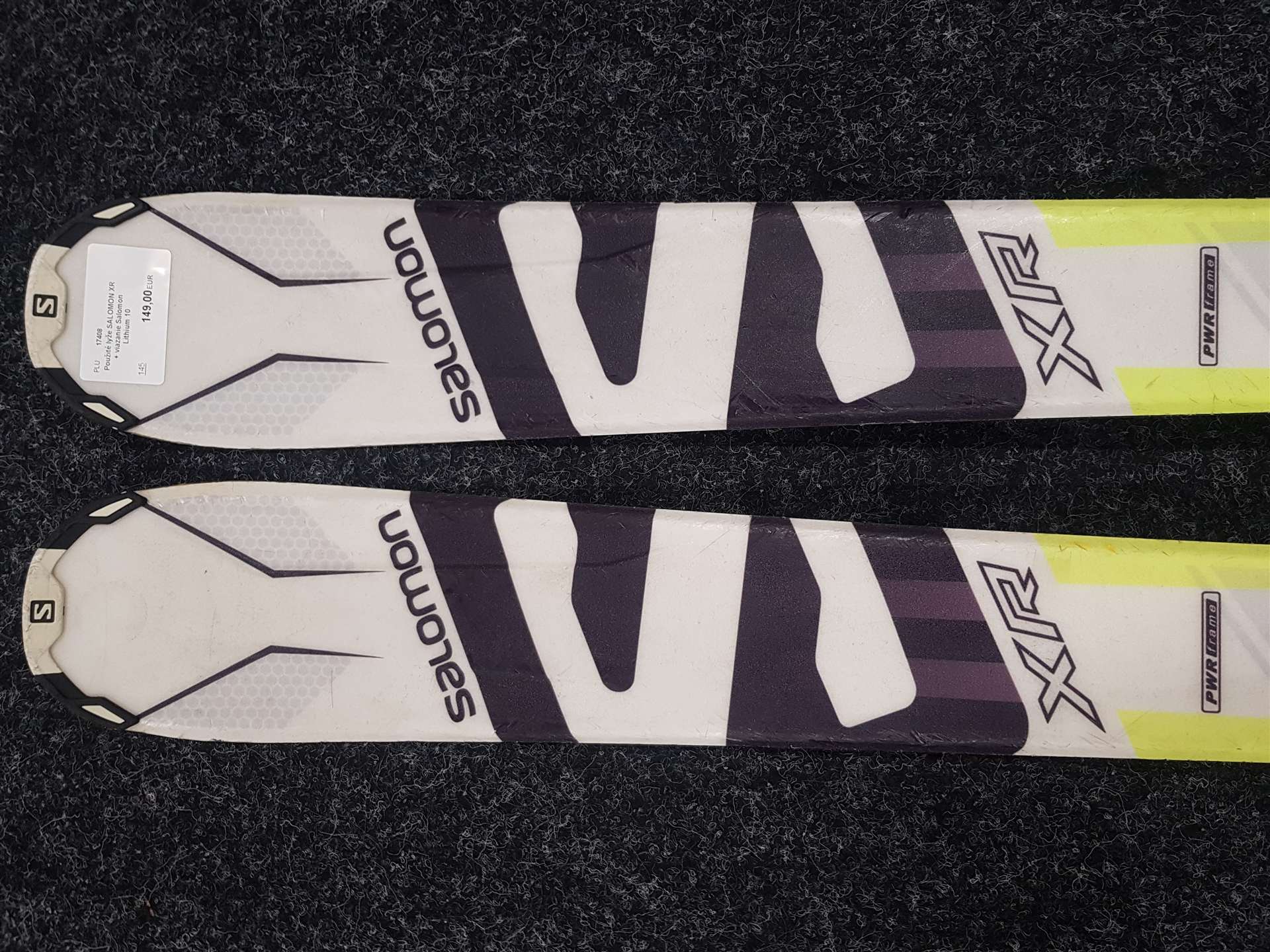 Použité lyže SALOMON XR + viazanie Salomon Lithium 10