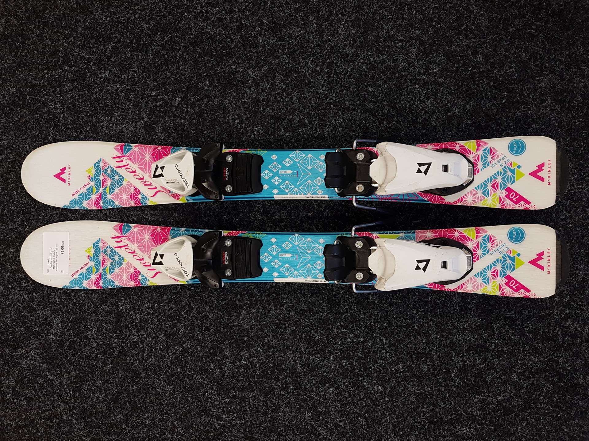 Skis enfant McKINLEY Sweety d'occasion + fixations Tecnopro TW 4.5