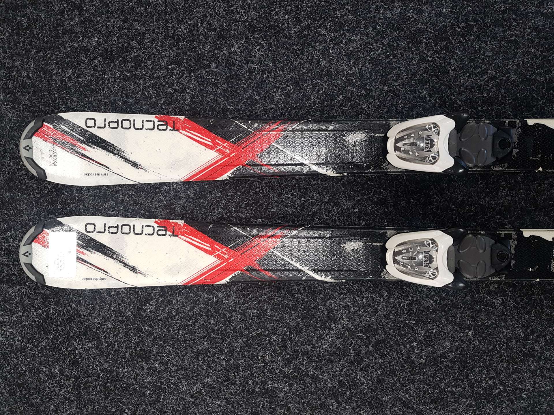 Použité detské lyže TECNOPRO XT Team + viazanie Marker 4,5