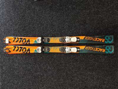 Sci da sci usati per bambini VOLKL Racetiger GS + attacchi Marker 4.5