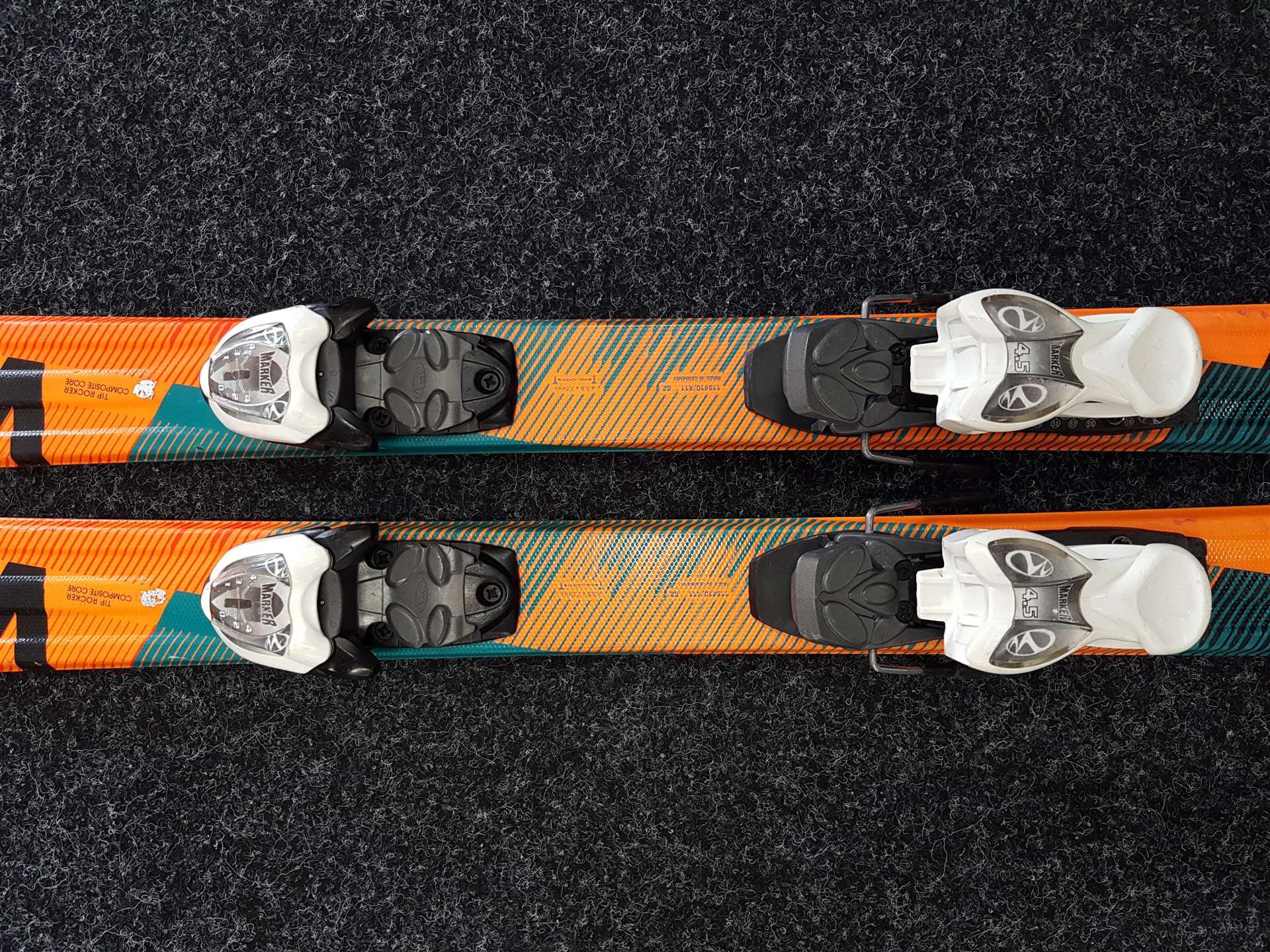 Rabljene otroške smuči VOLKL Racetiger GS + vezi Marker 4.5