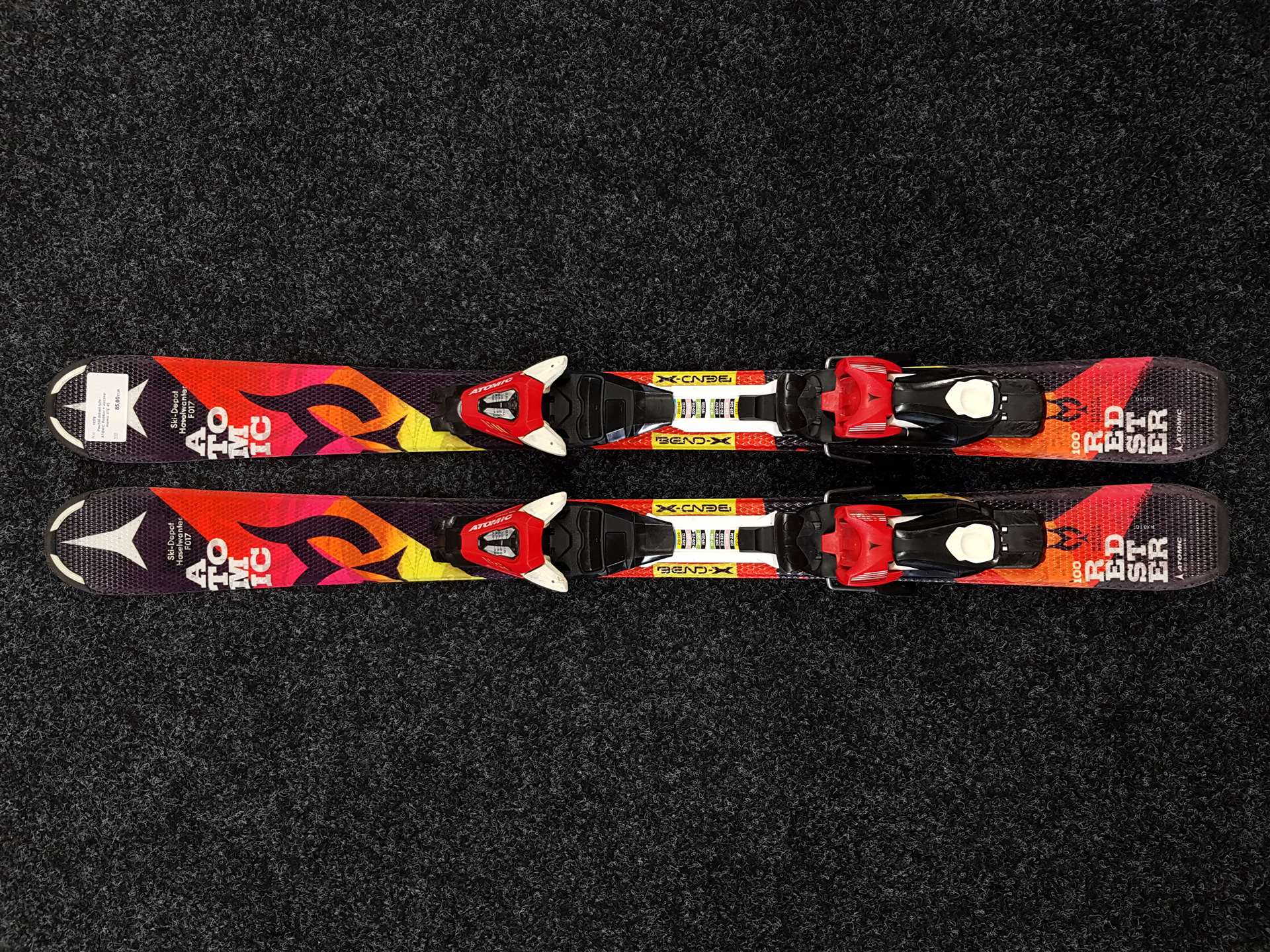 Použité dětské lyže ATOMIC Redster + vázání Atomic XTE 45