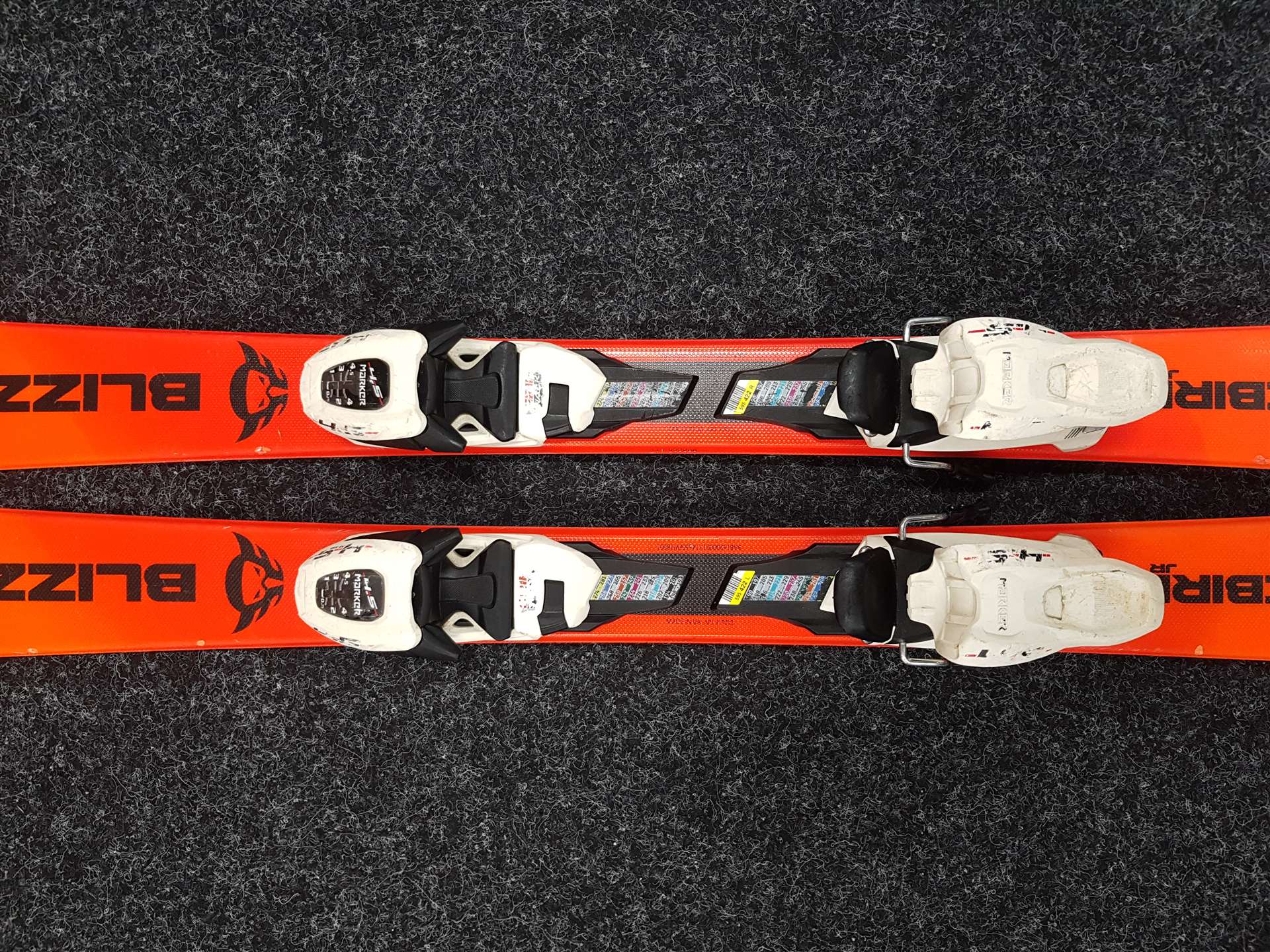 Použité detské lyže BLIZZARD FIREBIRD JR + viazanie Marker 4,5