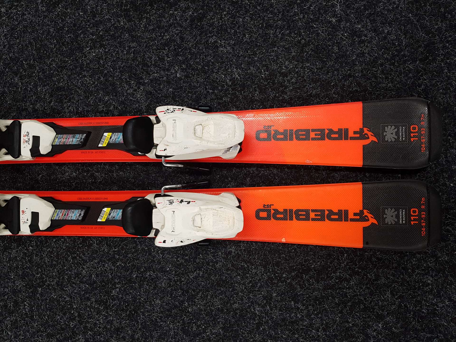 Použité detské lyže BLIZZARD FIREBIRD JR + viazanie Marker 4,5