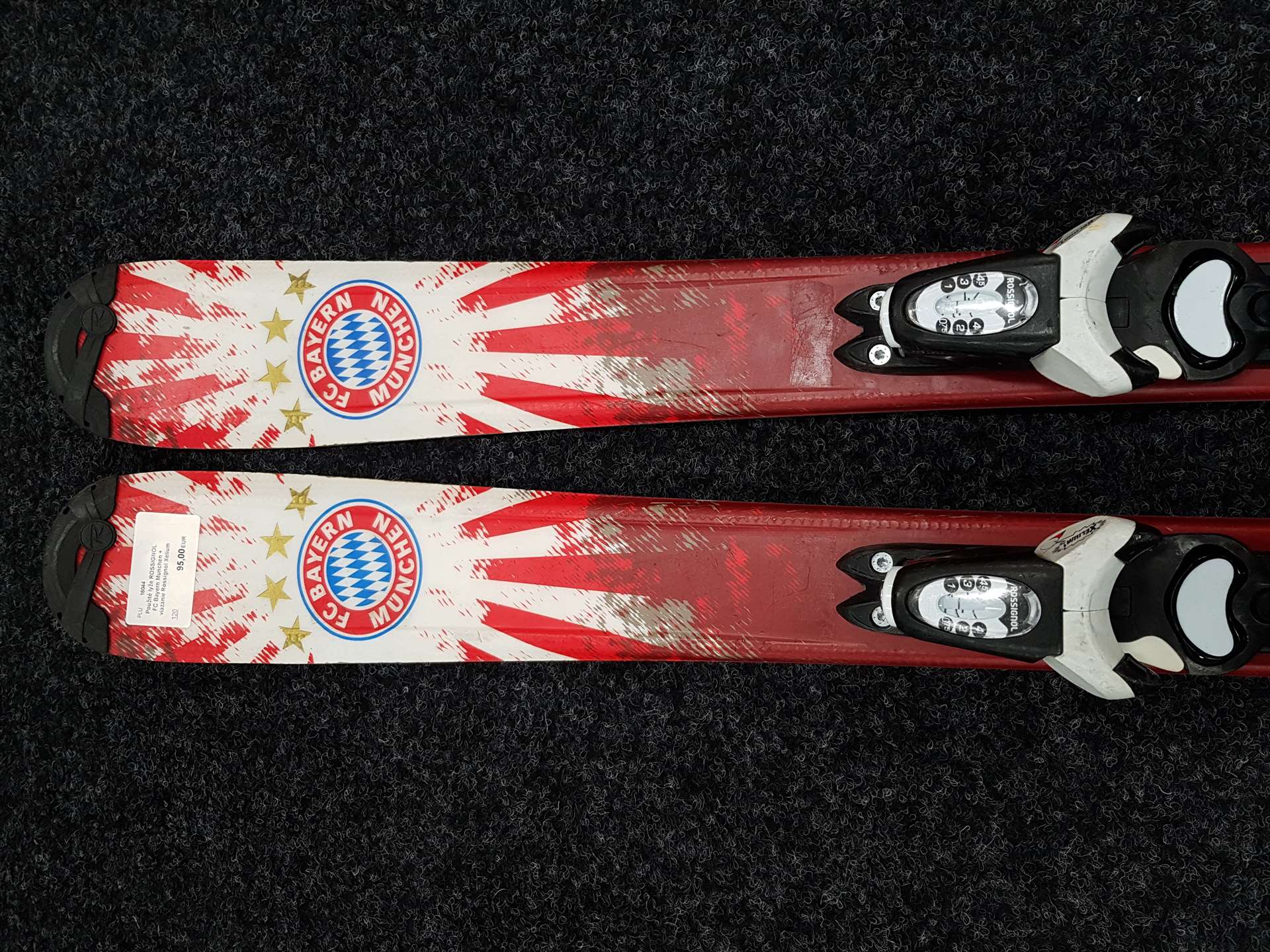 Gebrauchte ROSSIGNOL FC Bayern München Ski + Rossignol Xelium Bindungen