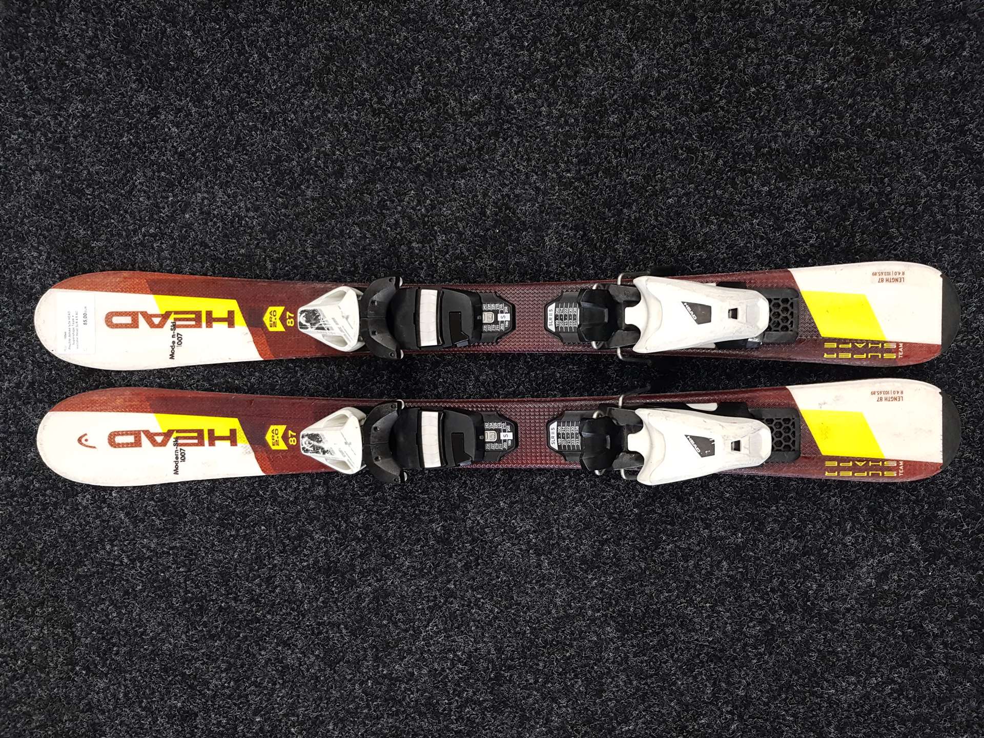 Rabljene dječje skije HEAD Supershape Team + vezovi Head SLR 4.5 AC
