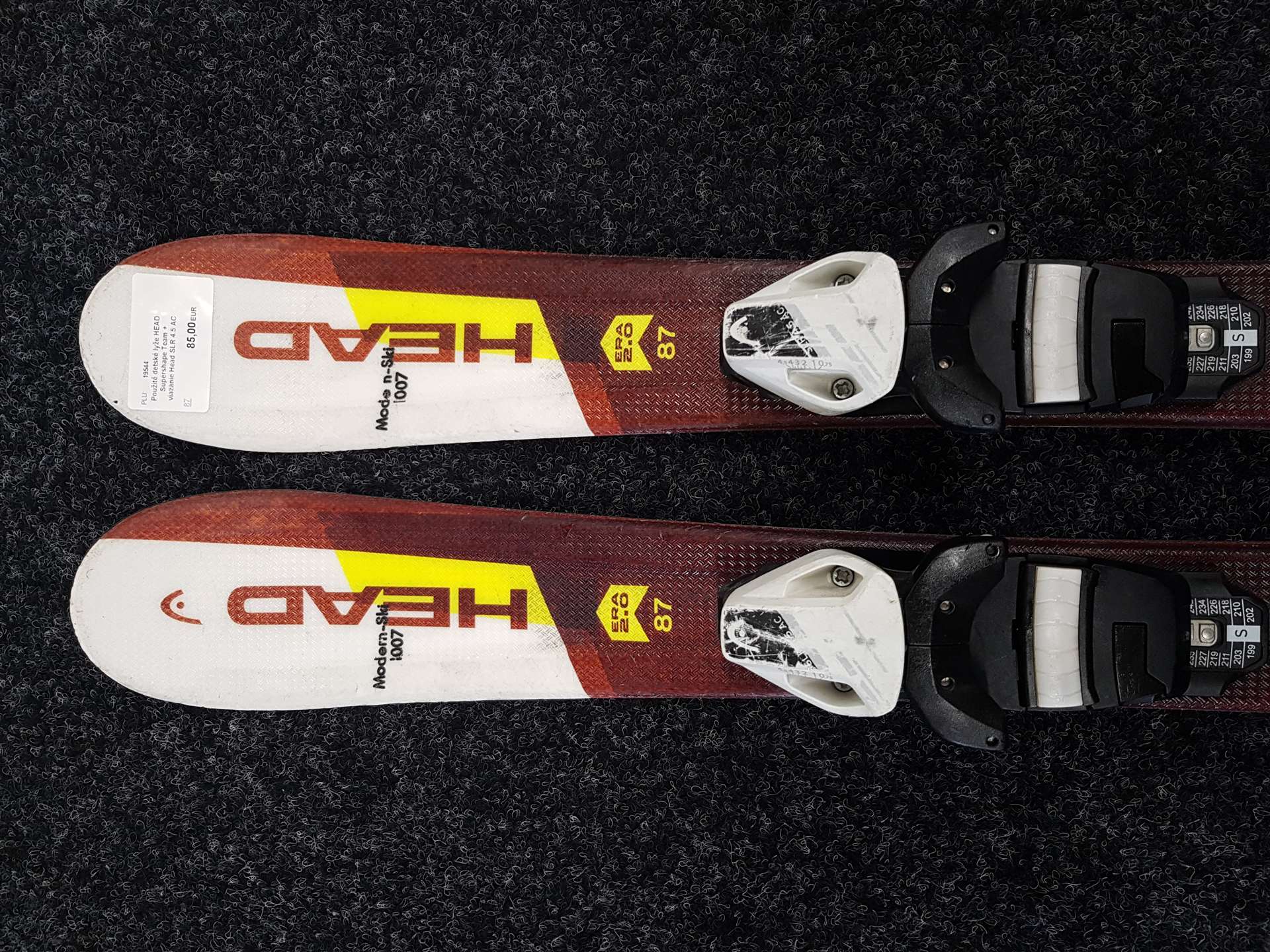 Rabljene dječje skije HEAD Supershape Team + vezovi Head SLR 4.5 AC