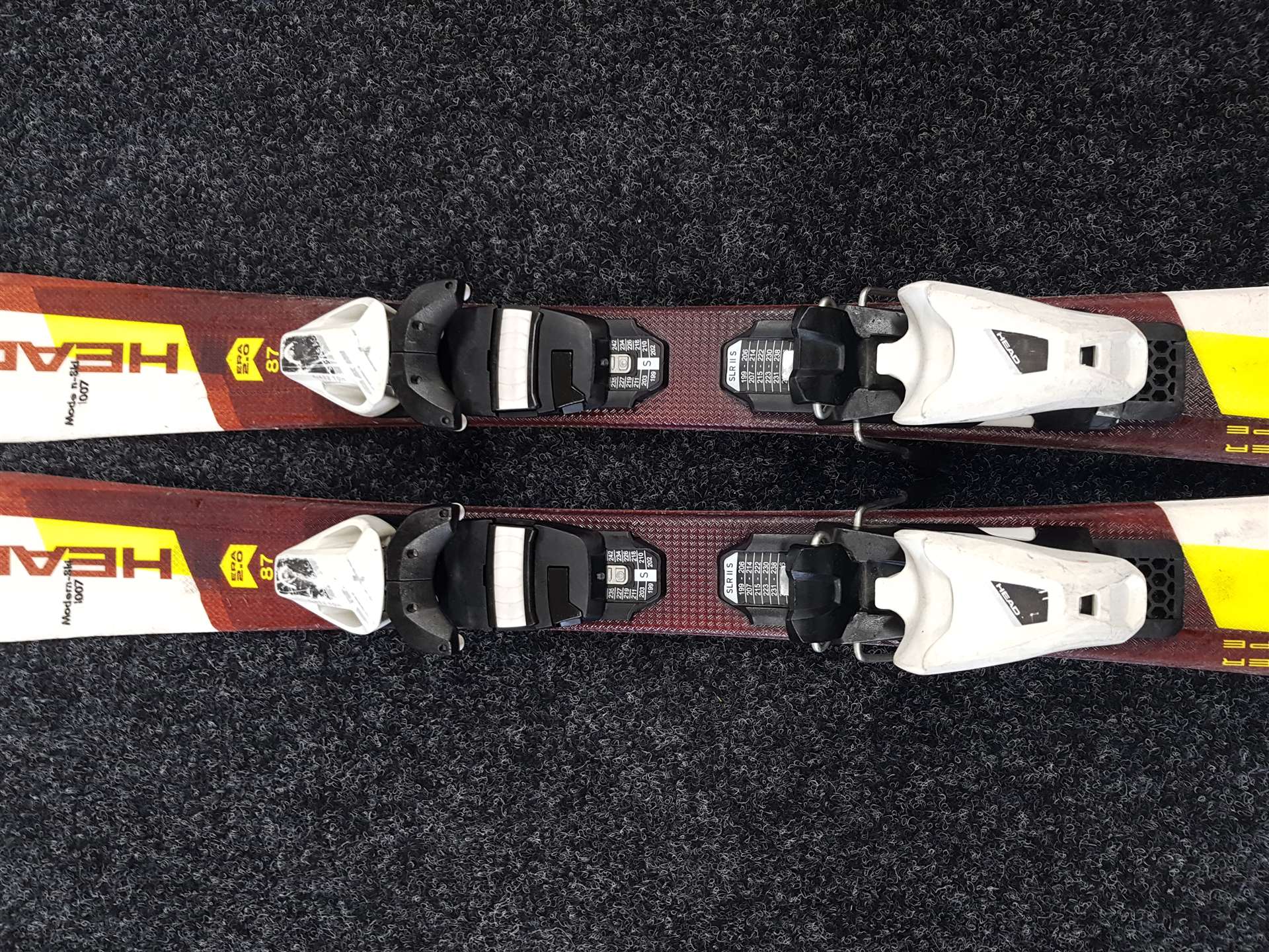 Rabljene dječje skije HEAD Supershape Team + vezovi Head SLR 4.5 AC