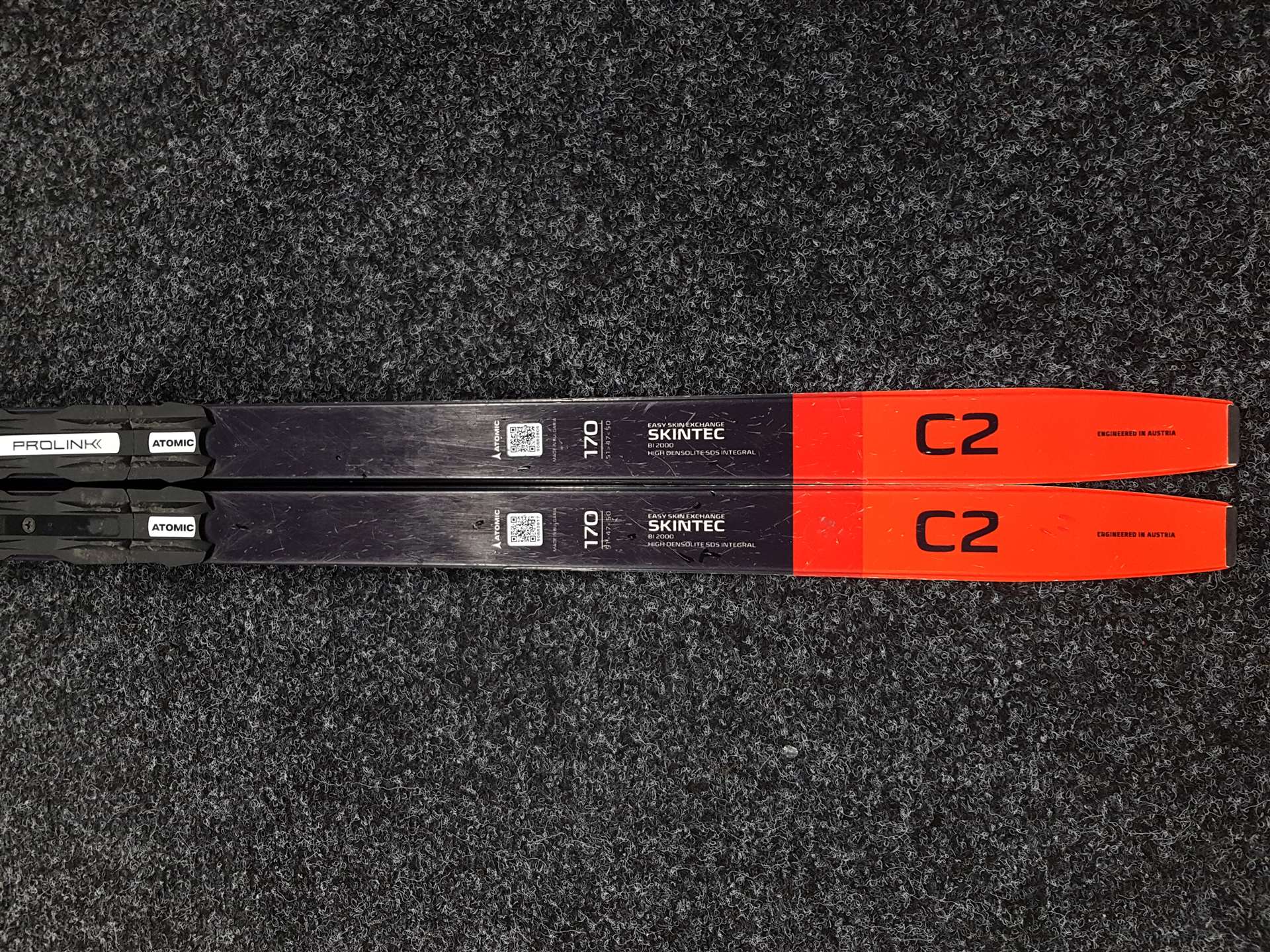 Gebrauchte Atomic C2 Pro JR Langlaufski + NNN Prolink Bindungen