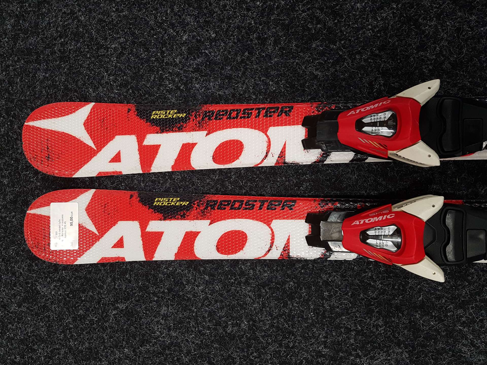 Gebrauchte Kinderski ATOMIC Redster + Atomic XTE 45 Bindungen