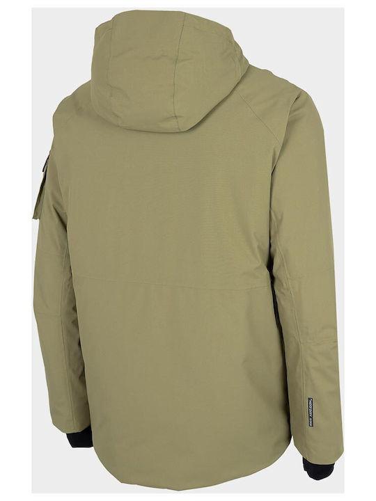 Pánska snowboardová bunda 4F KUMS001 Khaki