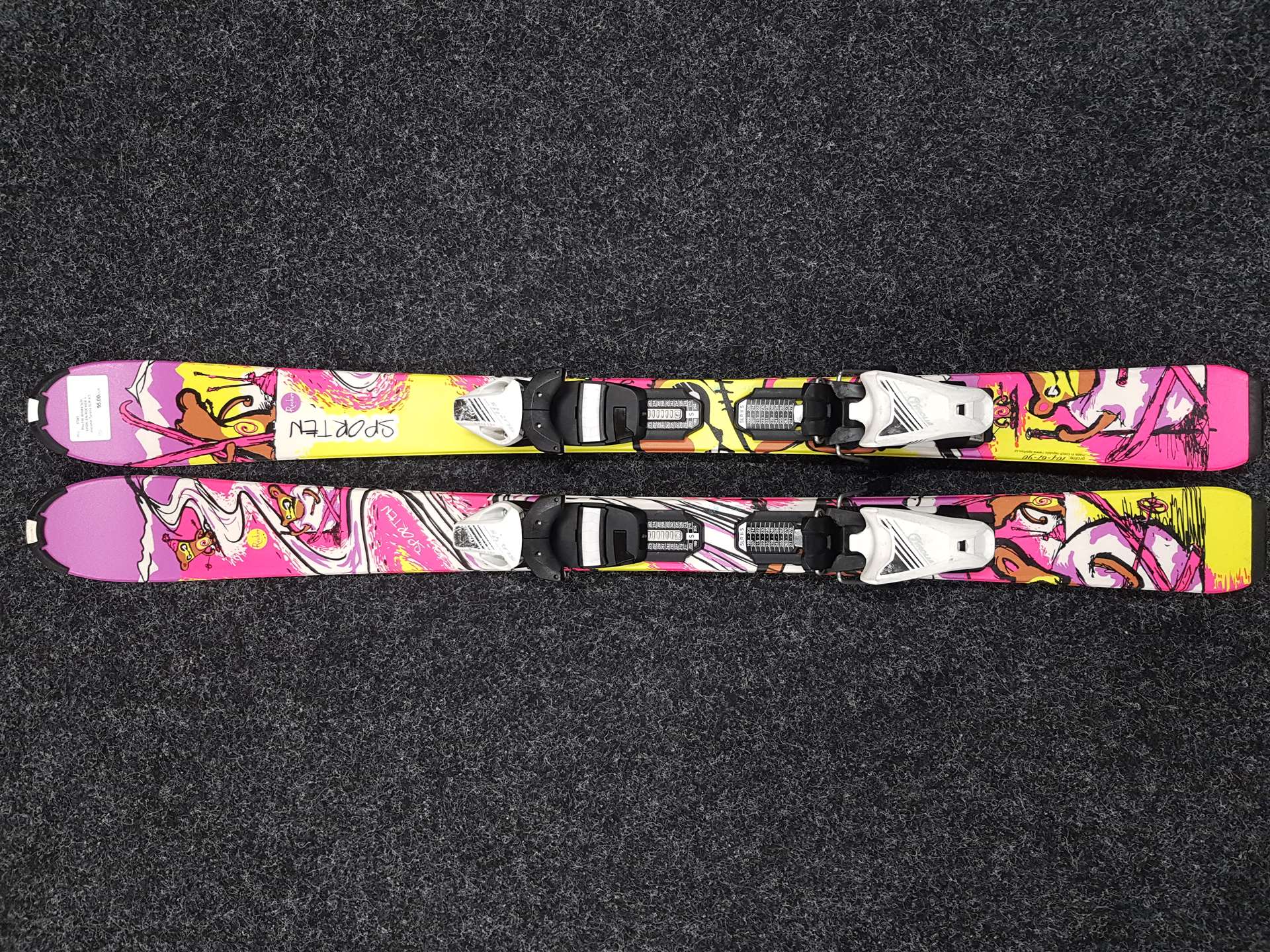 Použité detské lyže SPORTEN ROCKER + viazanie Tyrolia SLR 4,5