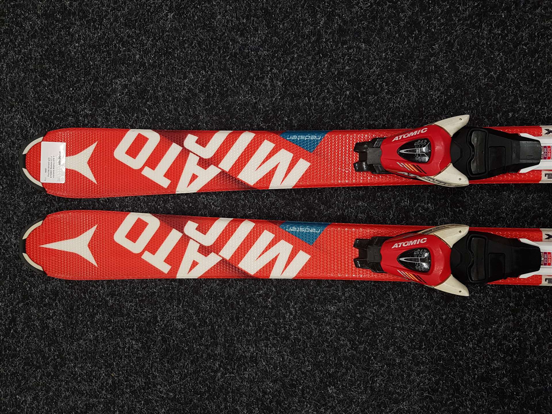 Gebrauchte Kinderski ATOMIC Redster XT + Atomic XTE 7 Bindungen