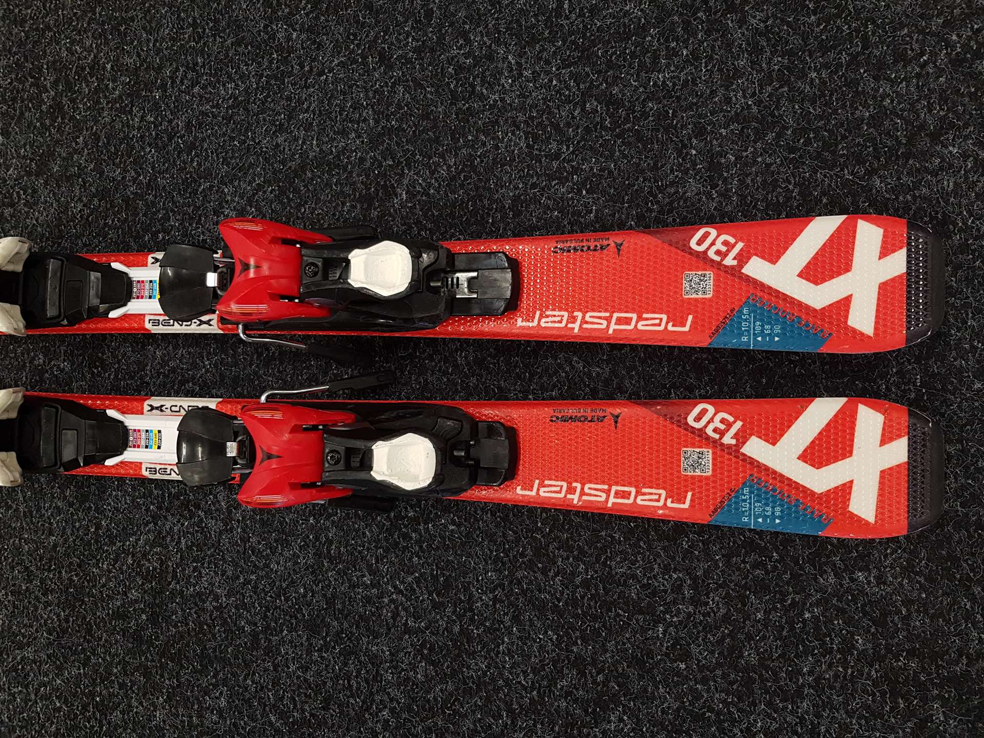 Gebrauchte Kinderski ATOMIC Redster XT + Atomic XTE 7 Bindungen