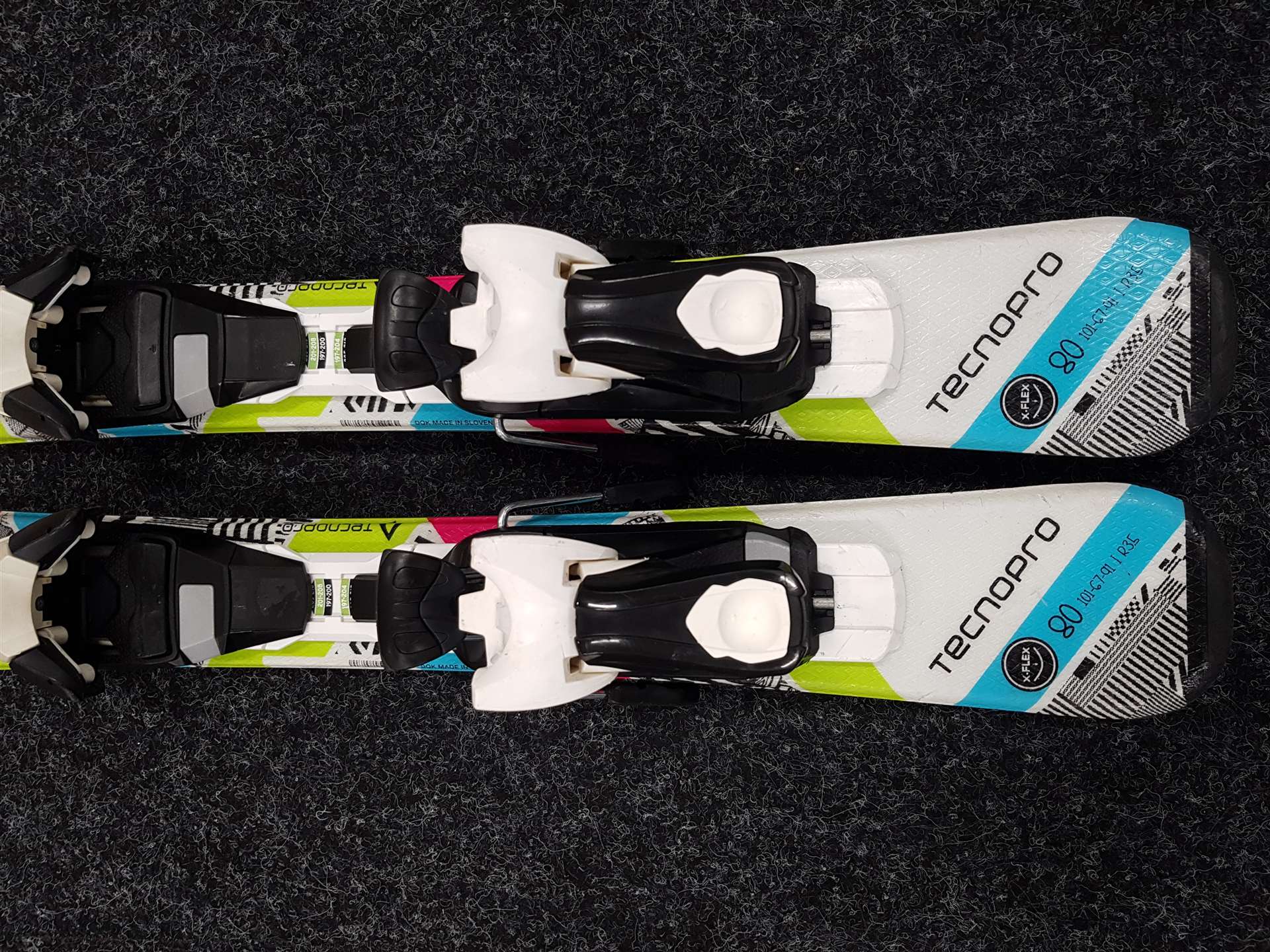 Gebrauchte Kinderski TECNOPRO Sweety + Bindungen Tecnopro TC 4.5