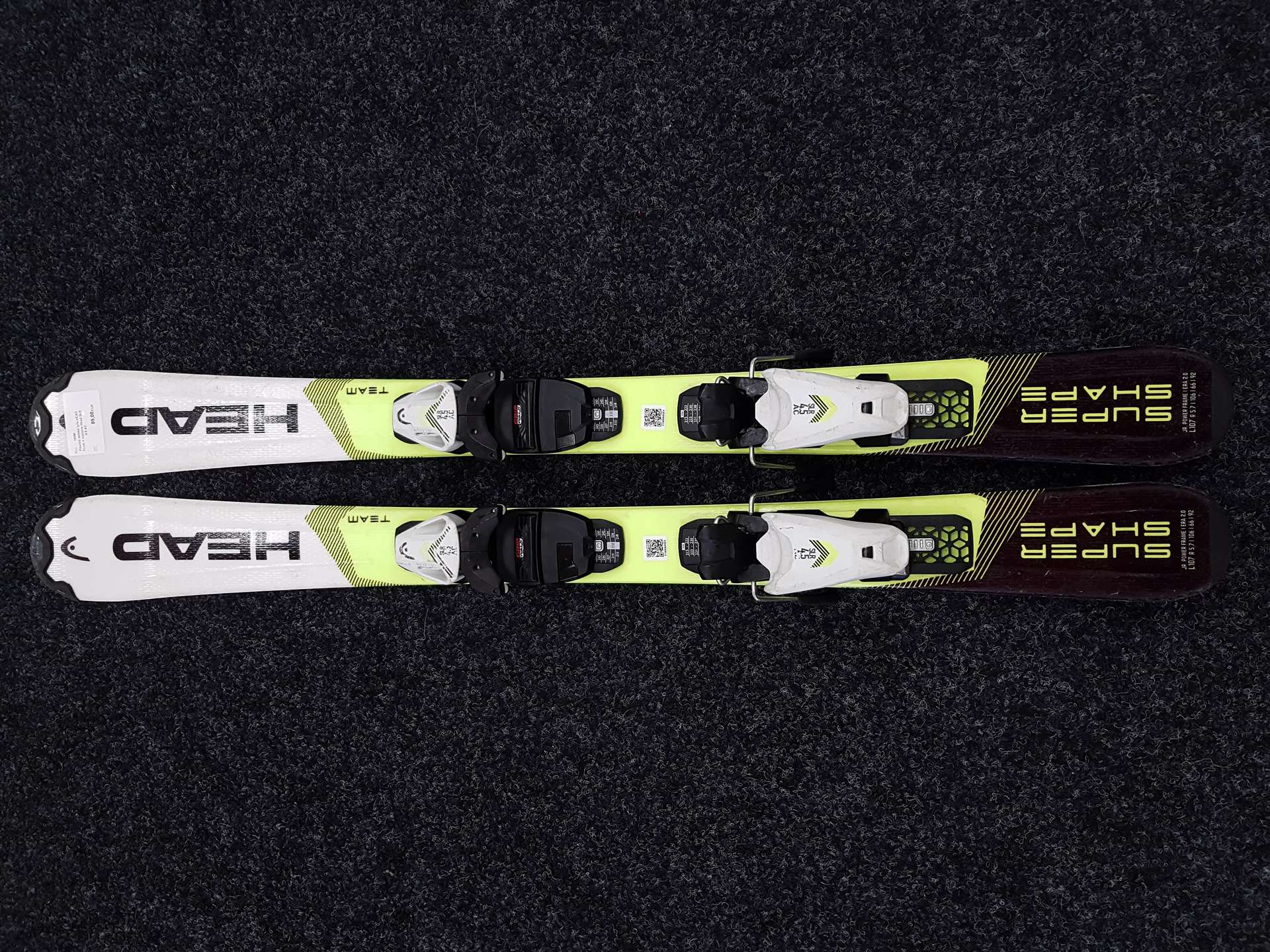 Použité dětské lyže HEAD Team + vázání Head SLR 4.5 AC