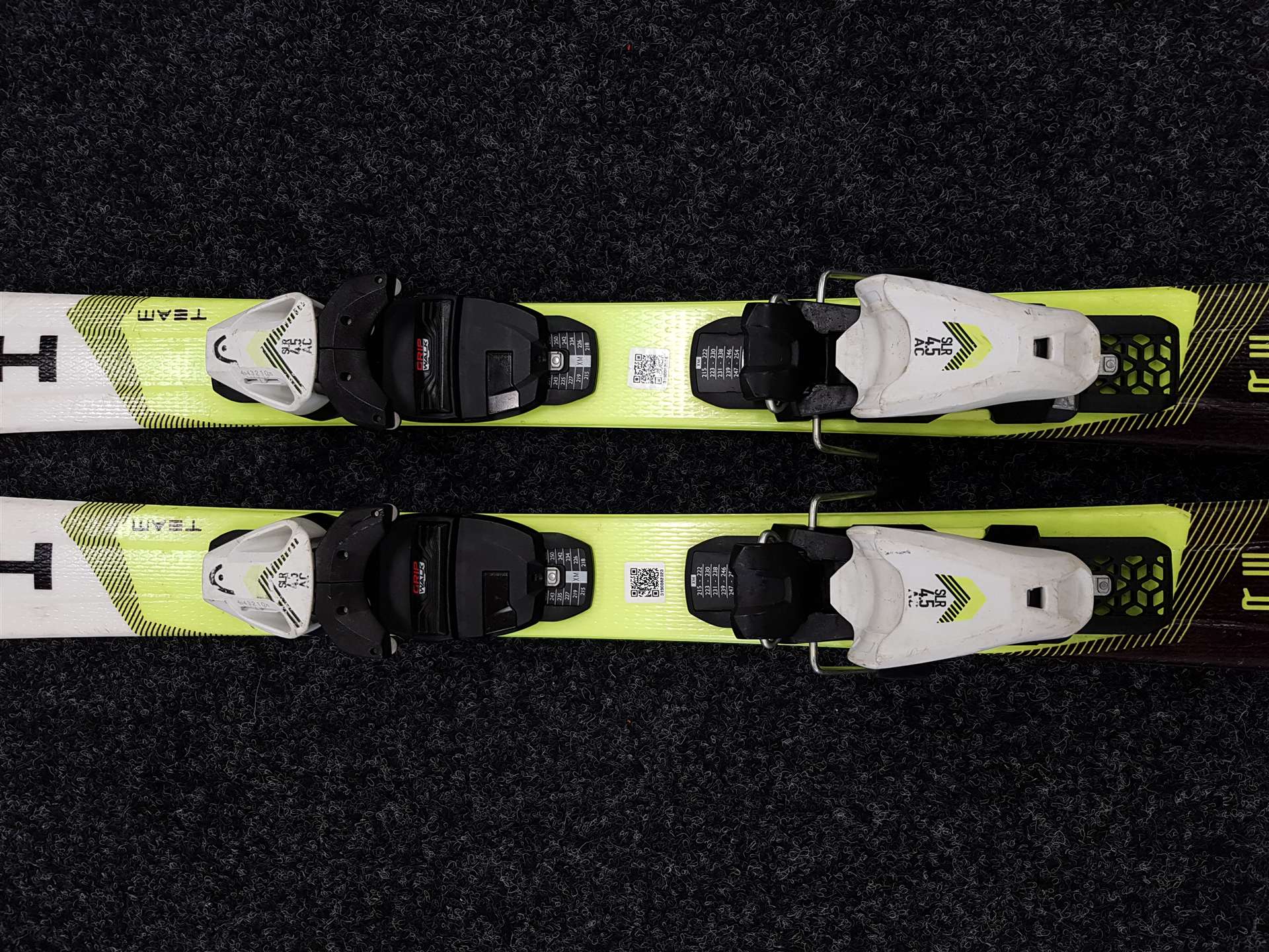 Použité dětské lyže HEAD Team + vázání Head SLR 4.5 AC