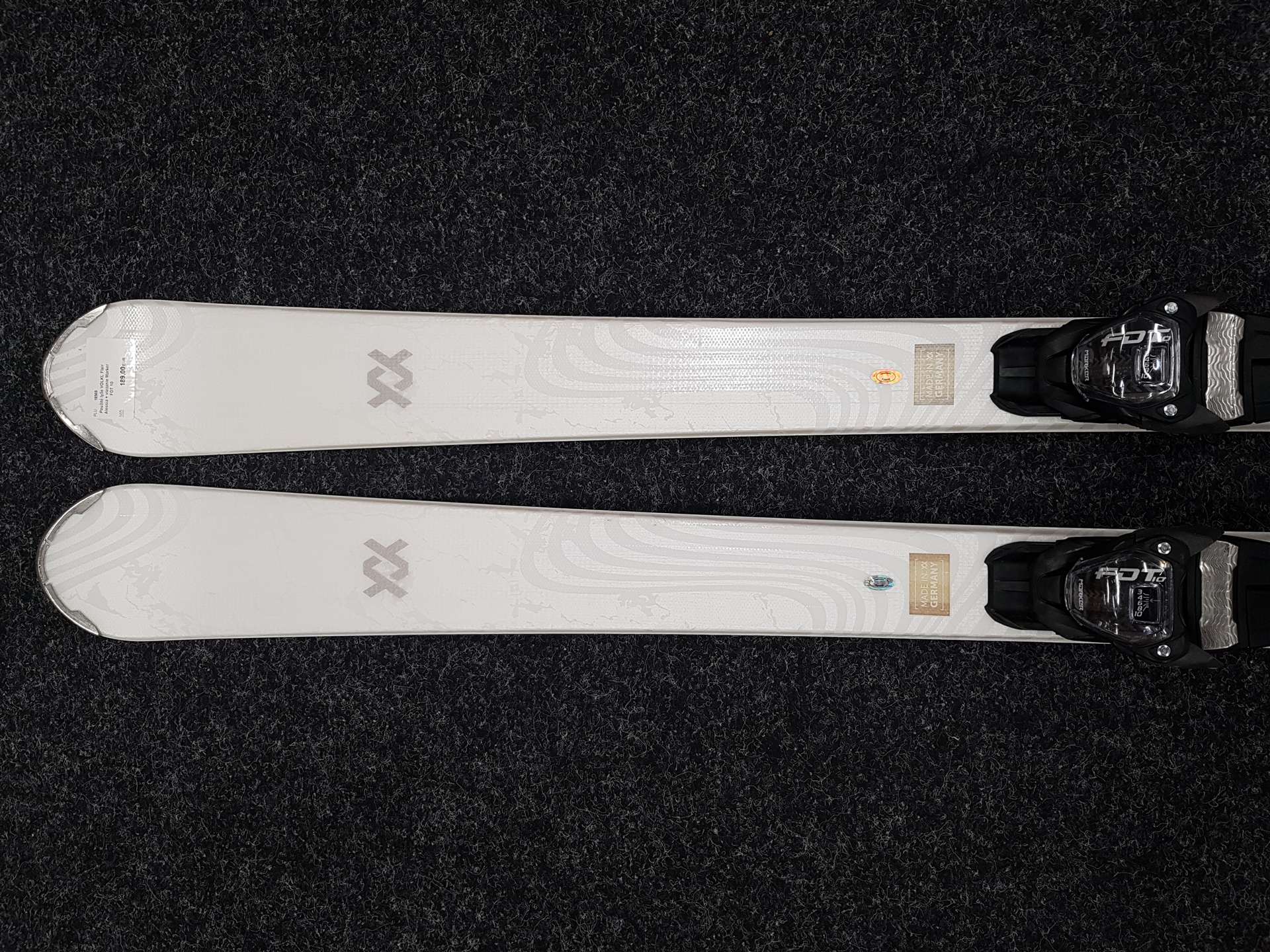 Použité lyže VOLKL Flair Alessia + viazanie Marker FDT 10