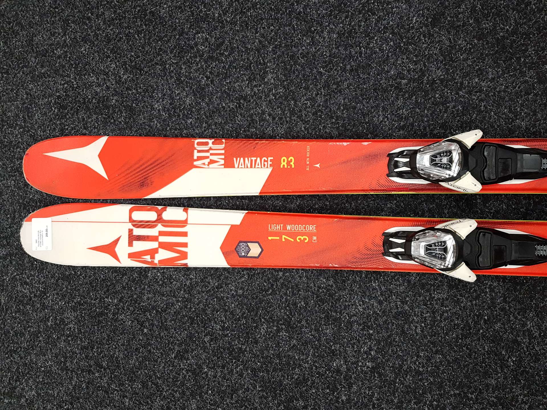 Použité freeride lyže ATOMIC Vantage 83 + viazanie Atomic 10