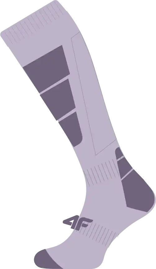 Dámské lyžařské ponožky 4F FNK F239 LIGHT VIOLET