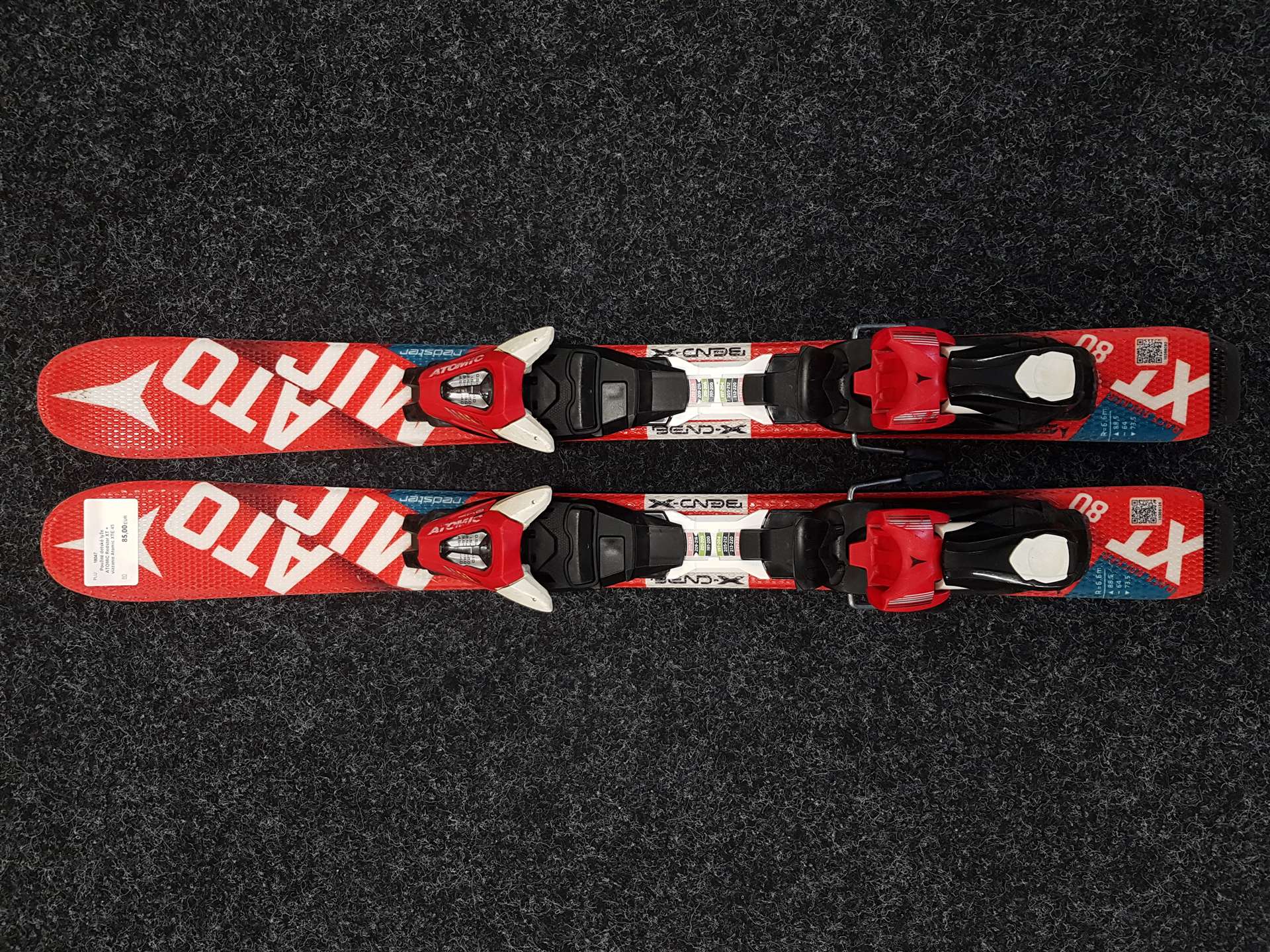 Gebrauchte Kinderski ATOMIC Redster XT + Atomic XTE 45 Bindungen