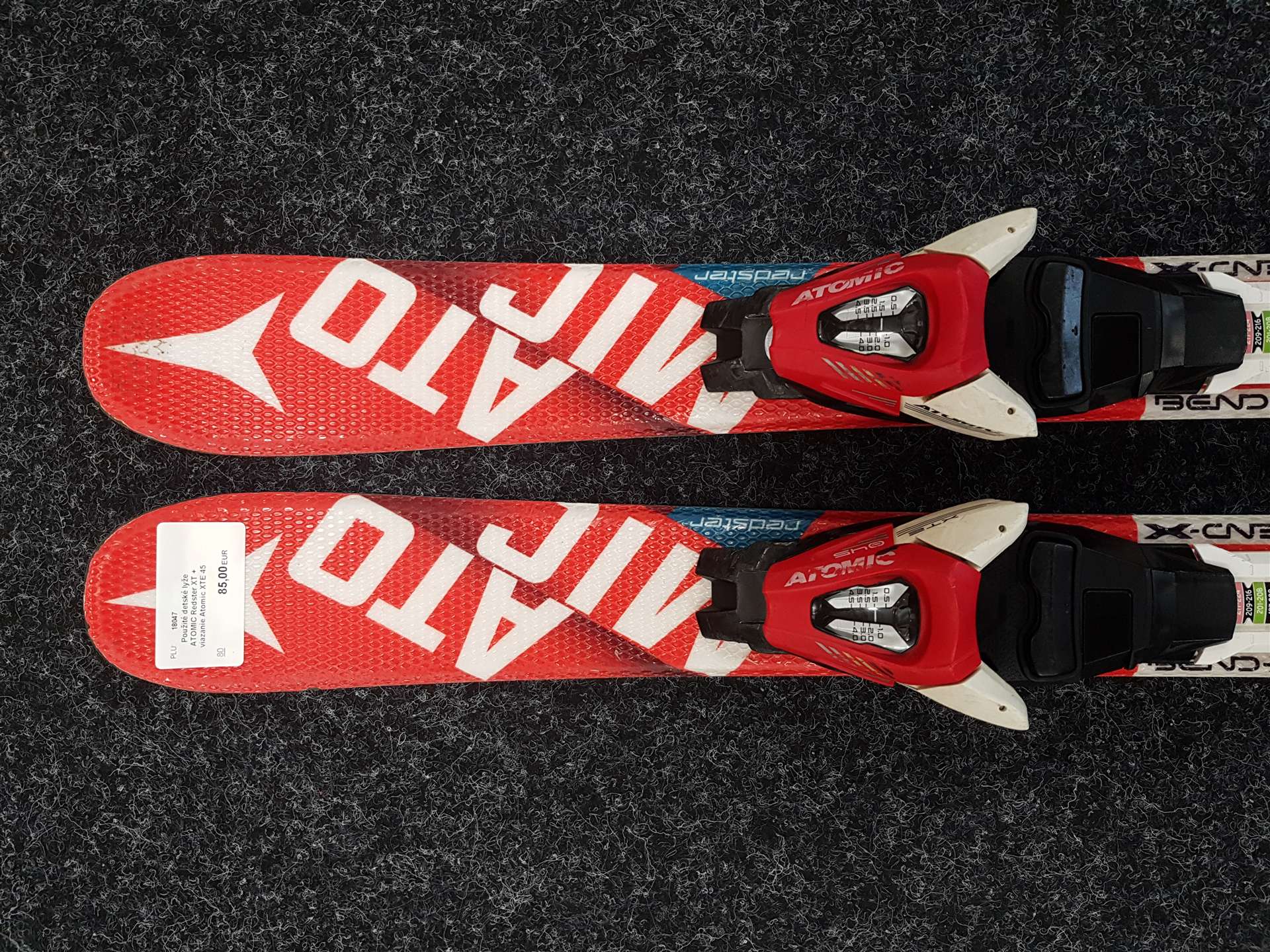 Gebrauchte Kinderski ATOMIC Redster XT + Atomic XTE 45 Bindungen