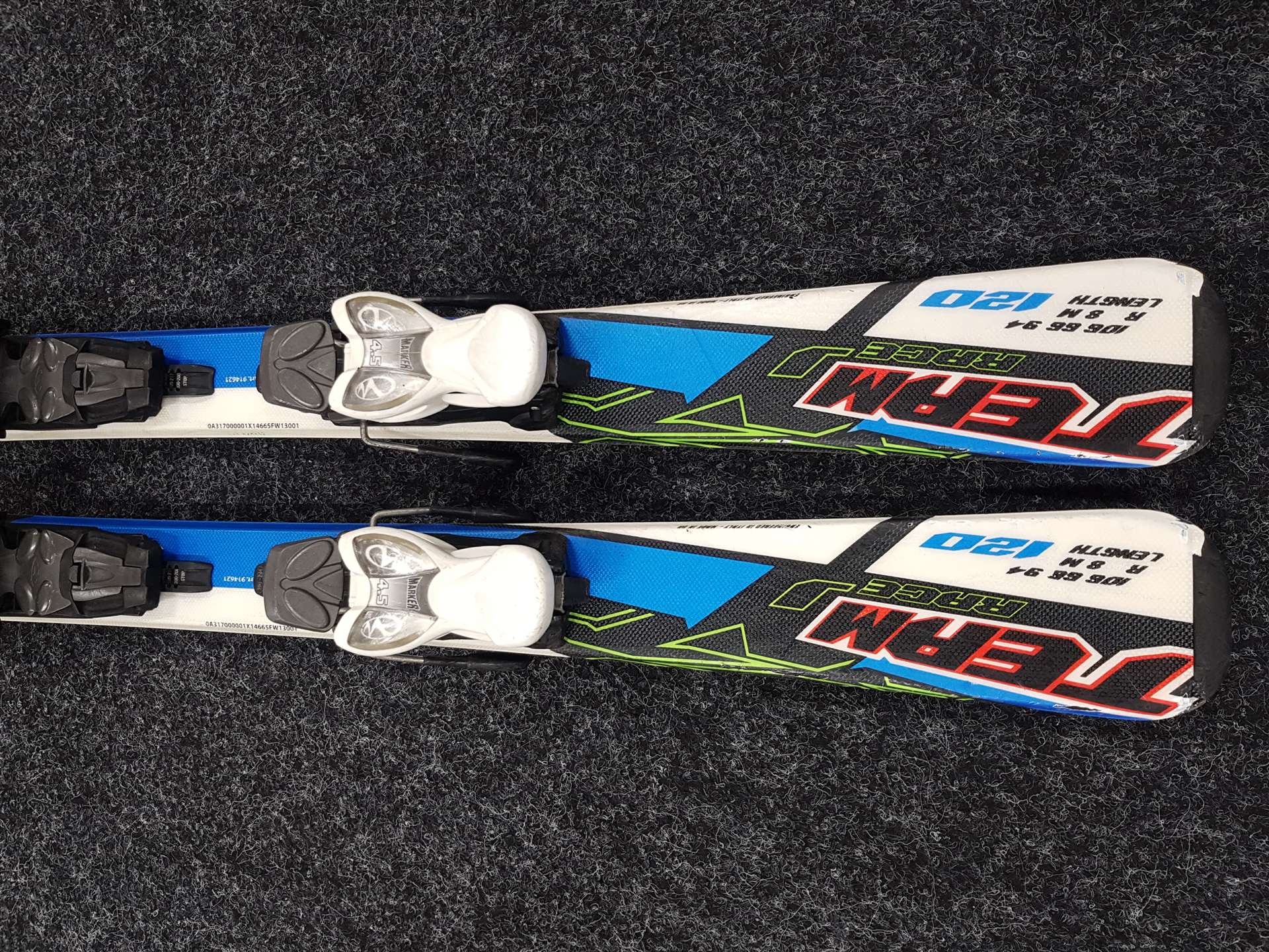 Použité detské lyže NORDICA Dobermann Team Race JR + viazanie Marker 4.5