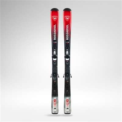 Rossignol HERO JR 100-140 KID-X ski's + bindingen KID 4 GW B76 ZWART