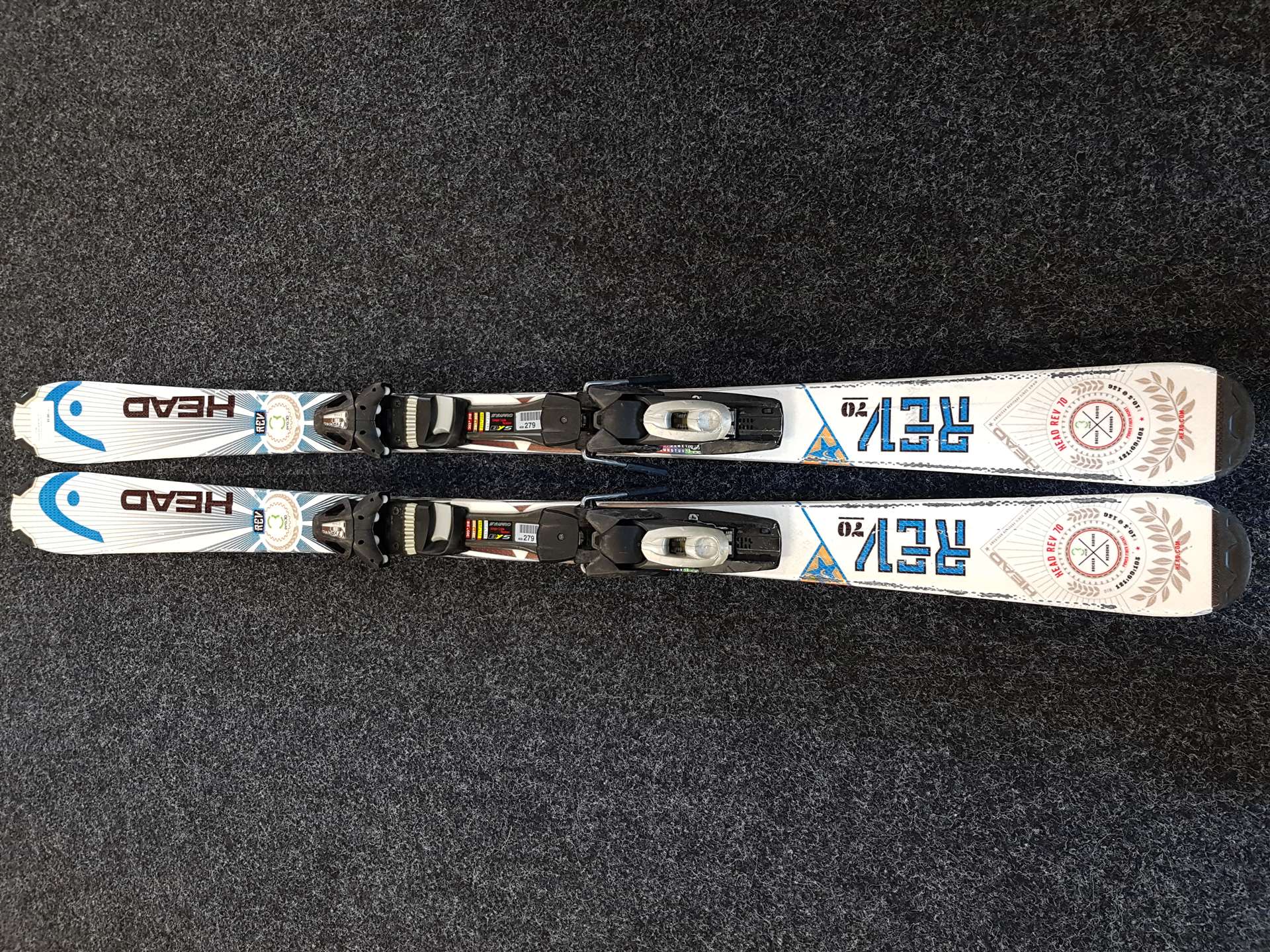 Skis HEAD Rev 70 d'occasion + fixations Tyrolia 10.0